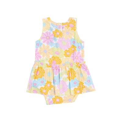 Bodysuit with Skirt - Sunny Dahlias