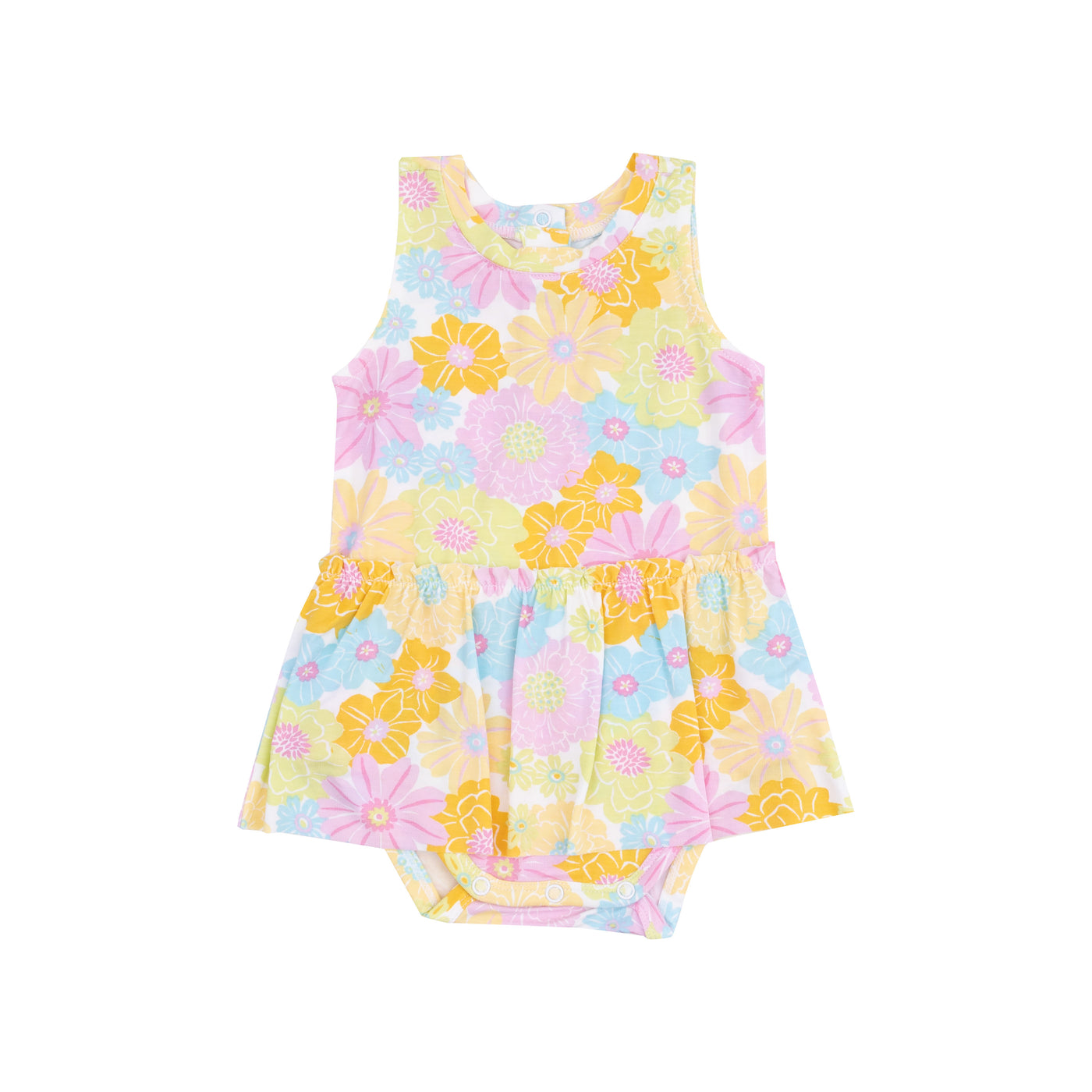 Bodysuit with Skirt - Sunny Dahlias