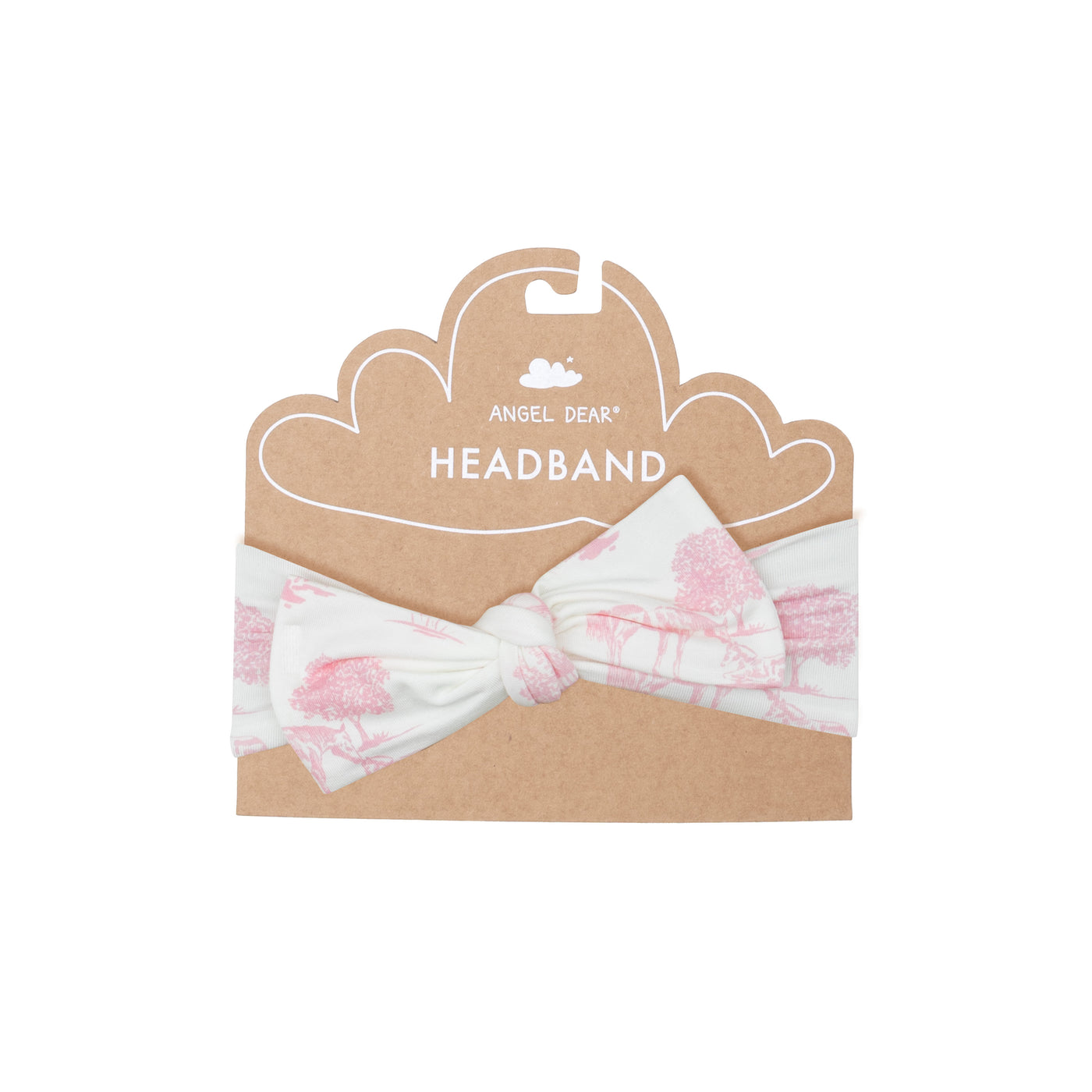 Headband - Farm Toile Pink-Angel Dear