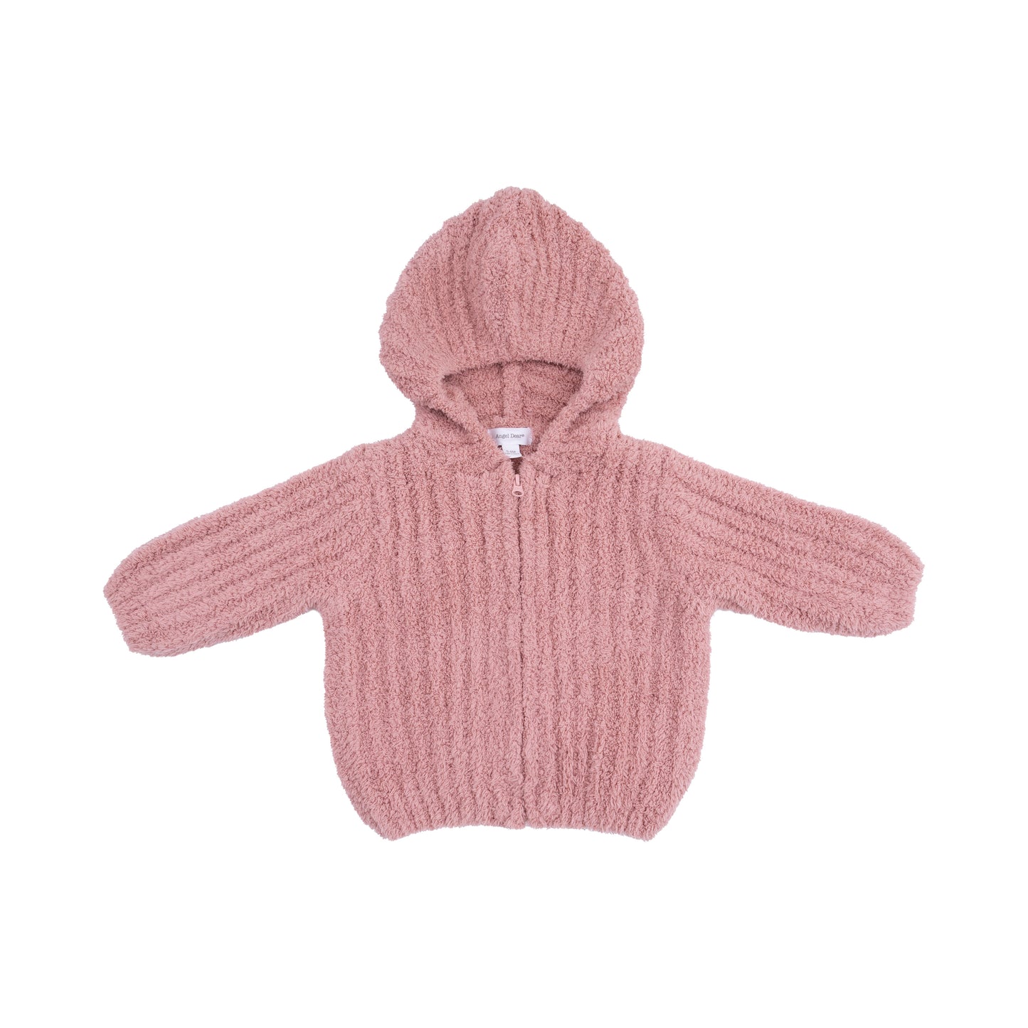 Blush Chenille hooded jacket front image.