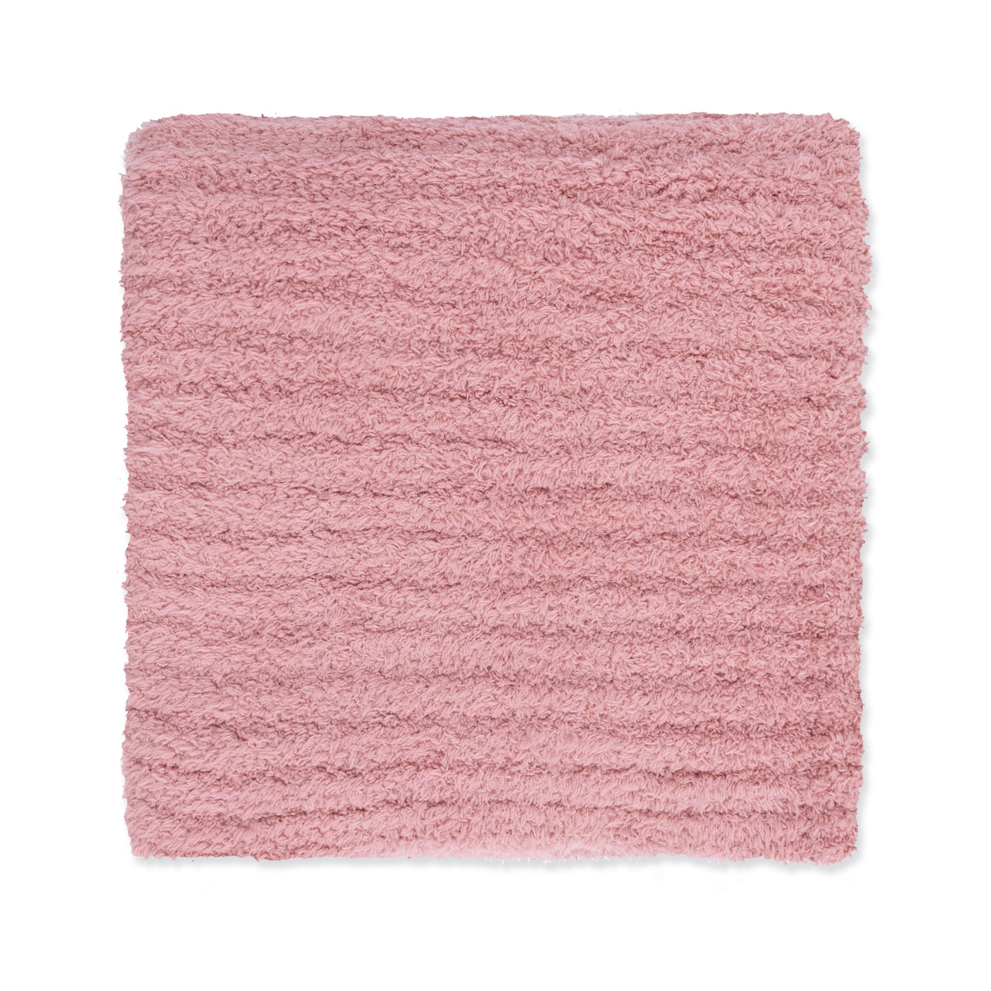 Chenille - Rose Blanket with Striped Texture