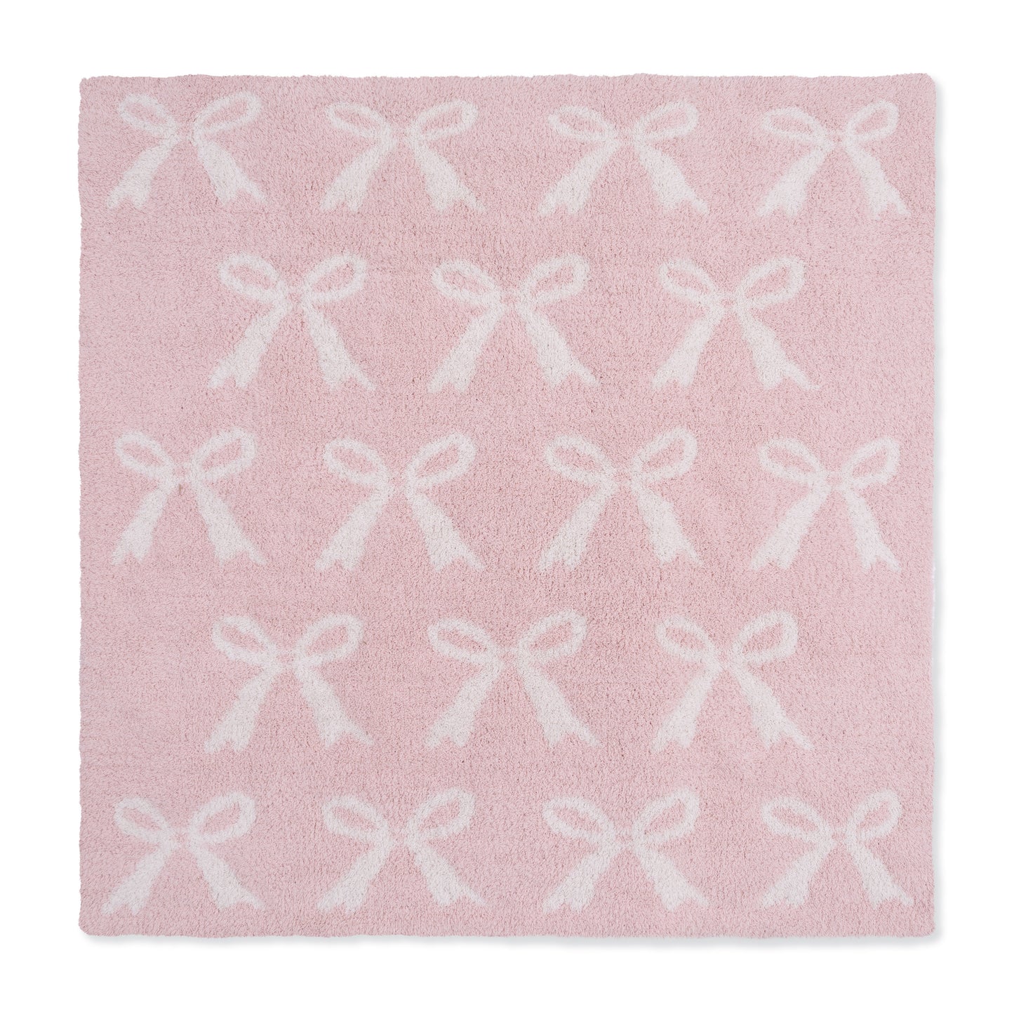 Chenille - Blush Bow Blanket