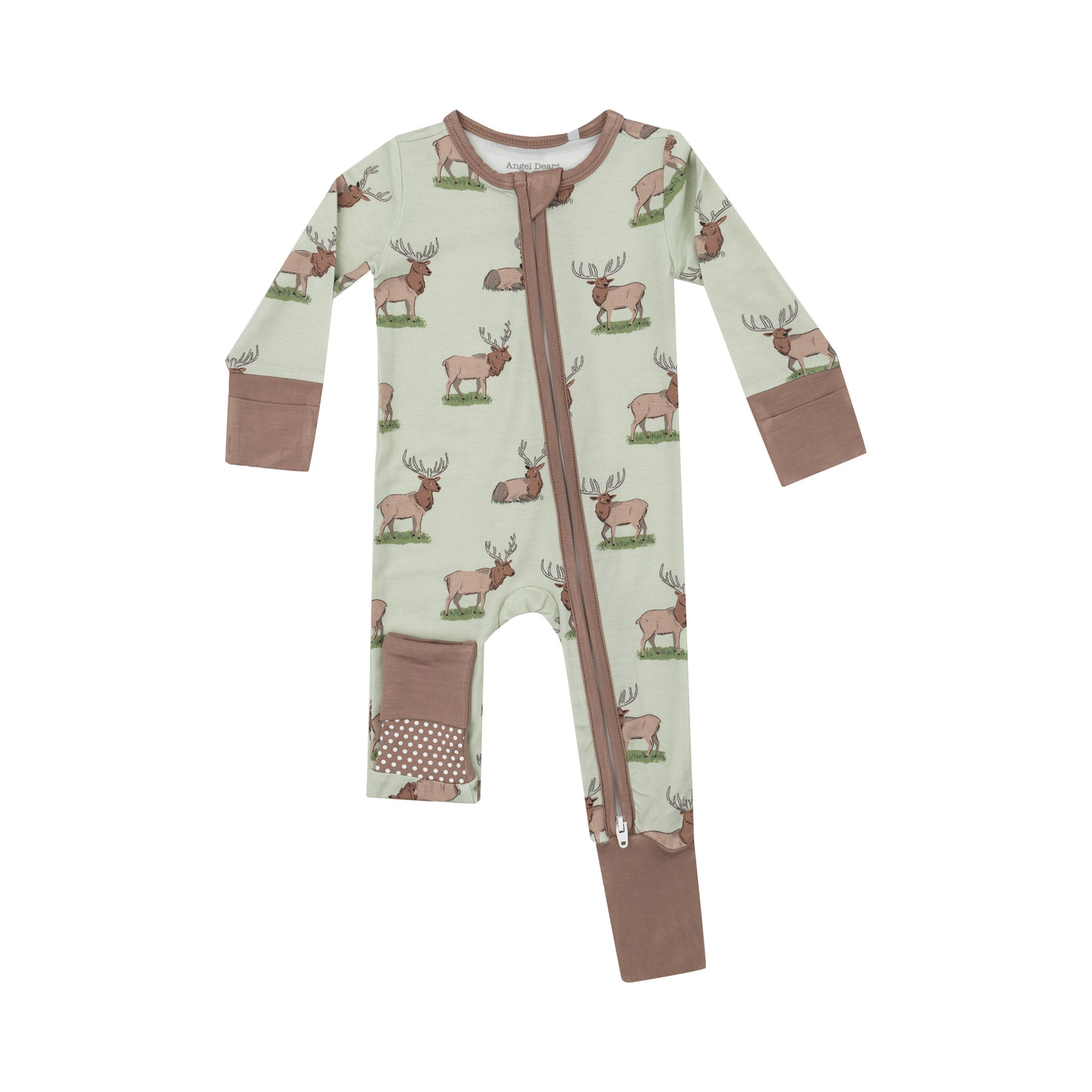 2 Way Zipper Romper - Elk-Angel Dear