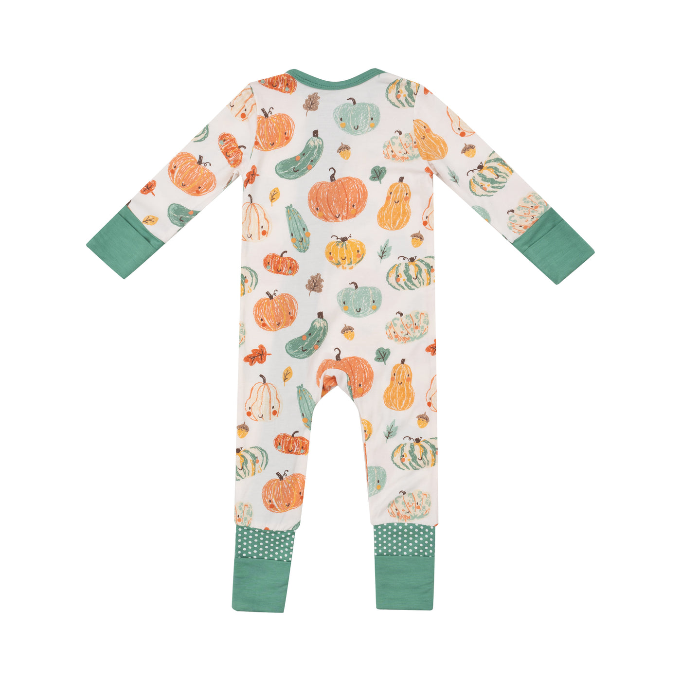 2 Way Zipper Romper - Crayon Pumpkins-Angel Dear