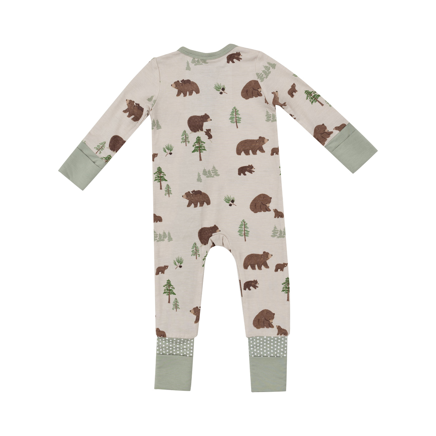 2 Way Zipper Romper - Sweet Brown Bears-Angel Dear