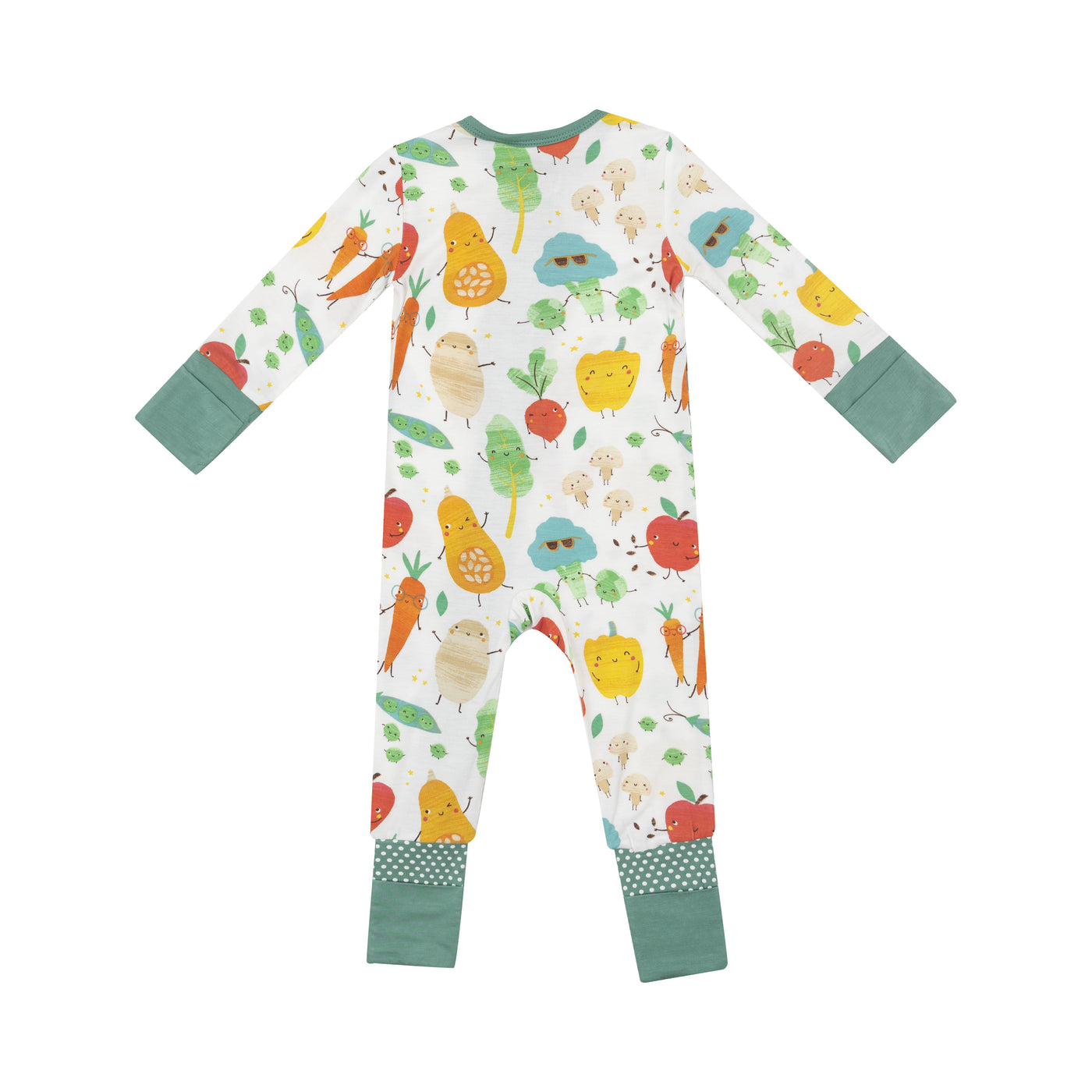 2 Way Zipper Romper - Fall Veggies-Angel Dear