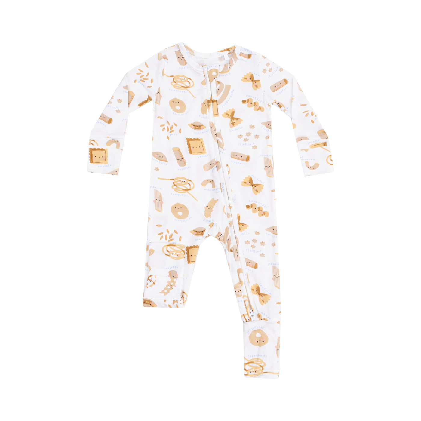 2 Way Zipper Romper - Cute Pasta-Angel Dear