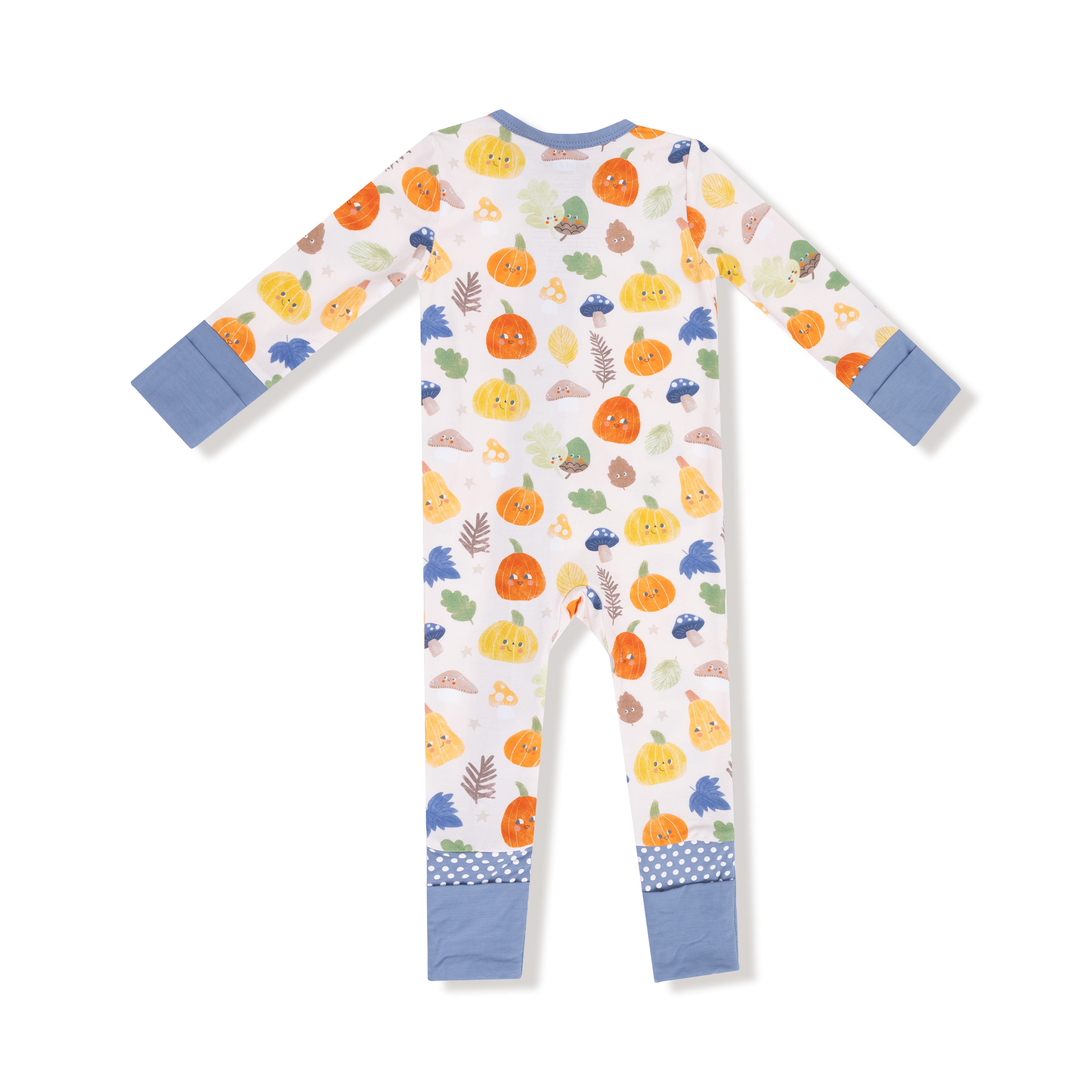 Convertible Romper in our  Autumn Pumpkins print from Angel Dear