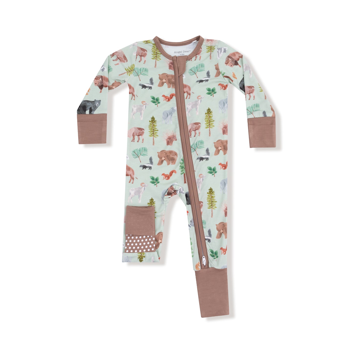 Convertible Romper in our  American Woodland Animals print from Angel Dear