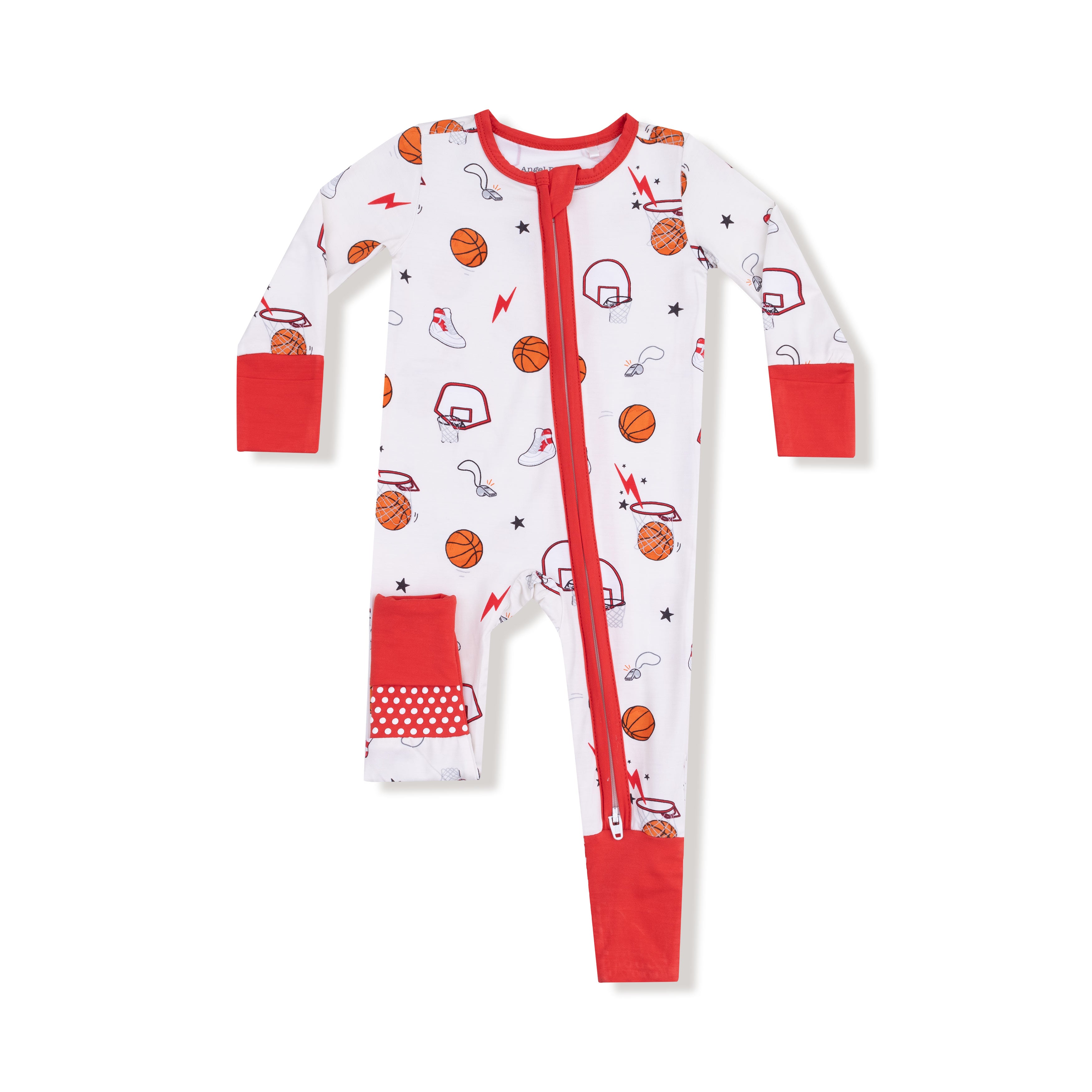 Convertible Romper in our  Basketball Uni print from Angel Dear