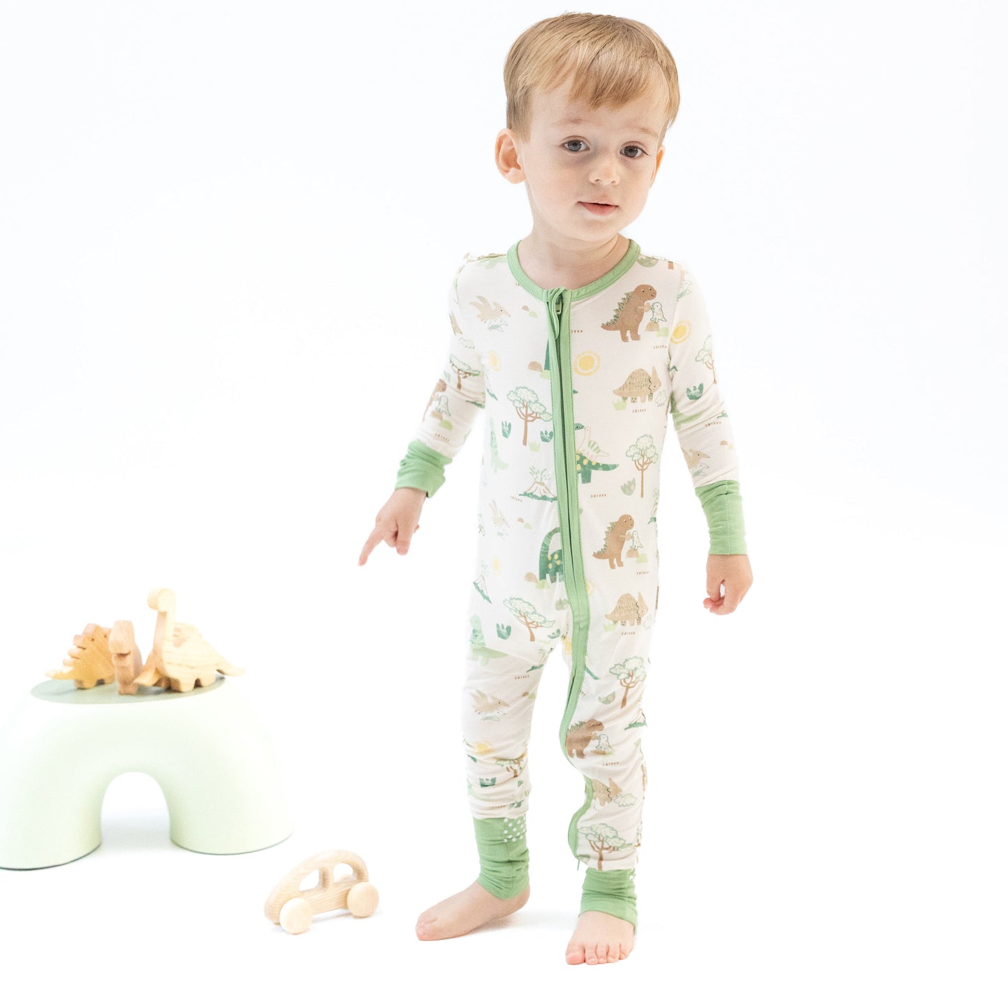 Convertible Romper in our  Baby Love Dinos print from Angel Dear