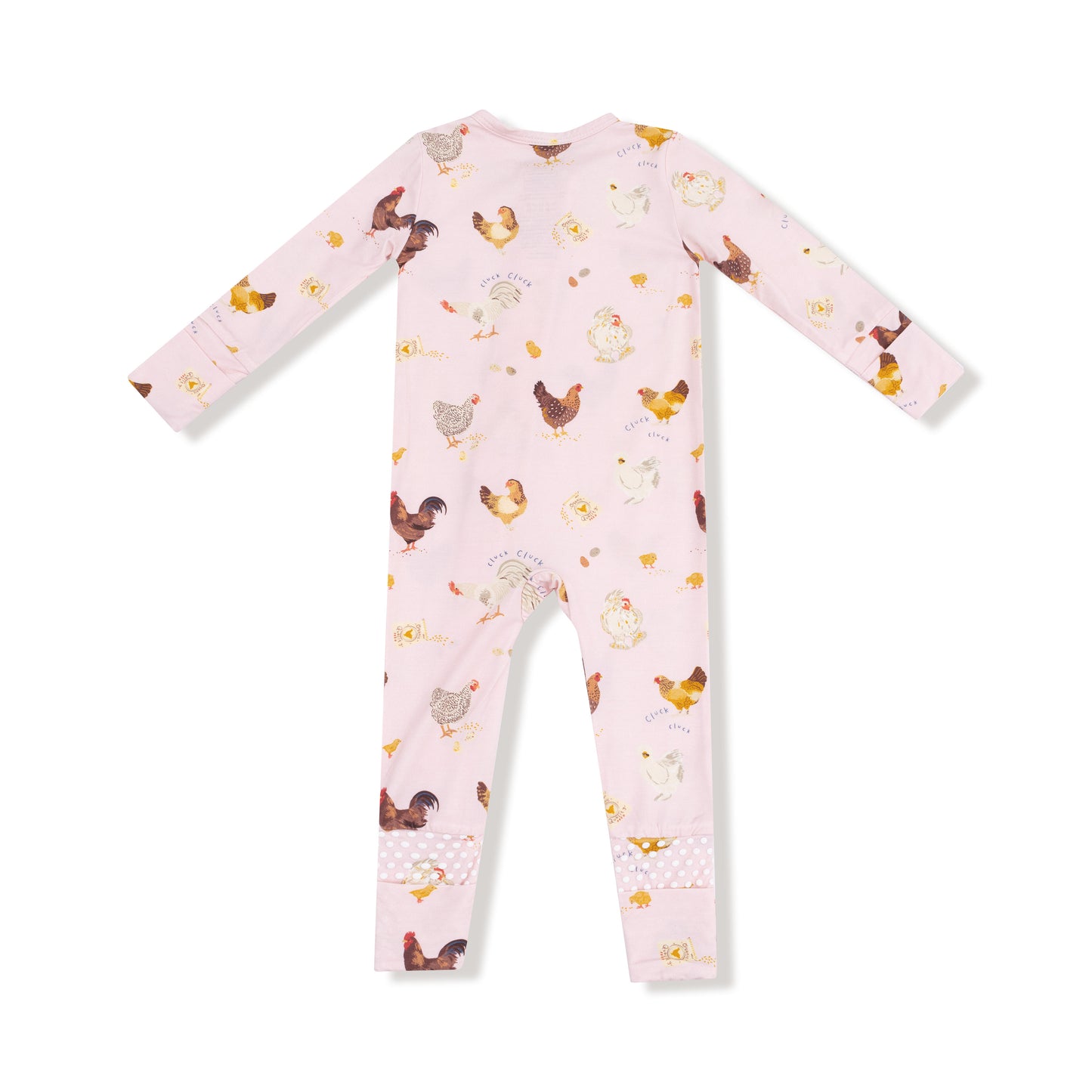 Convertible Romper in our  Collector Chickens - Pink print from Angel Dear