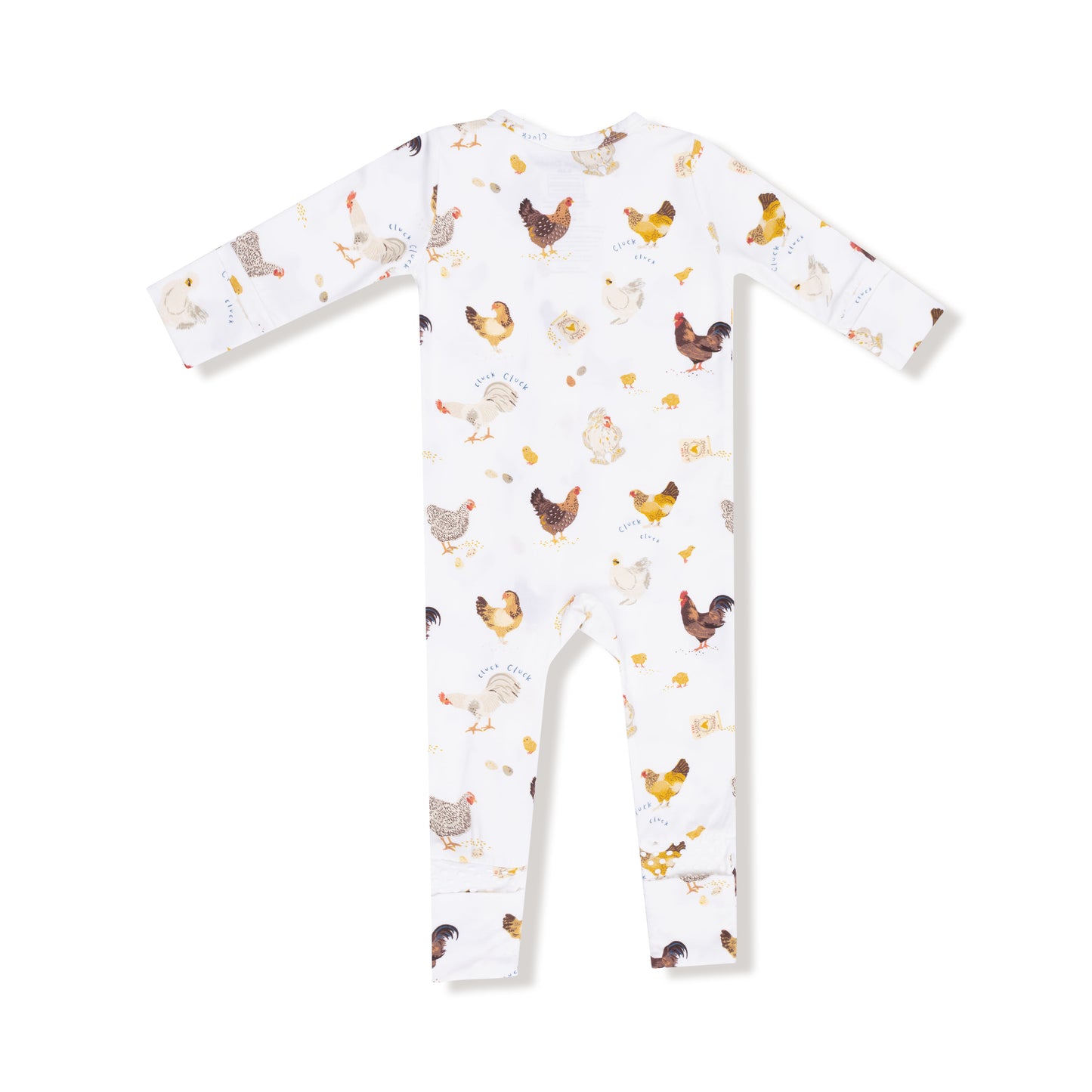 Convertible Romper in our  Collector Chickens - Unisex print from Angel Dear