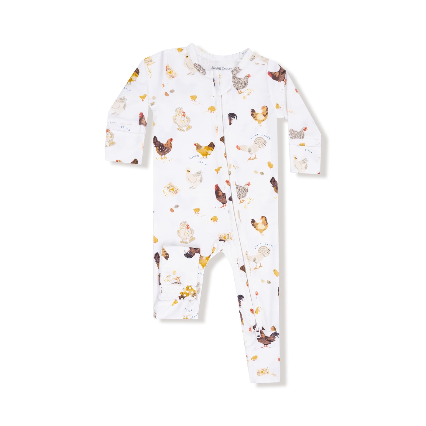 Convertible Romper in our  Collector Chickens - Unisex print from Angel Dear