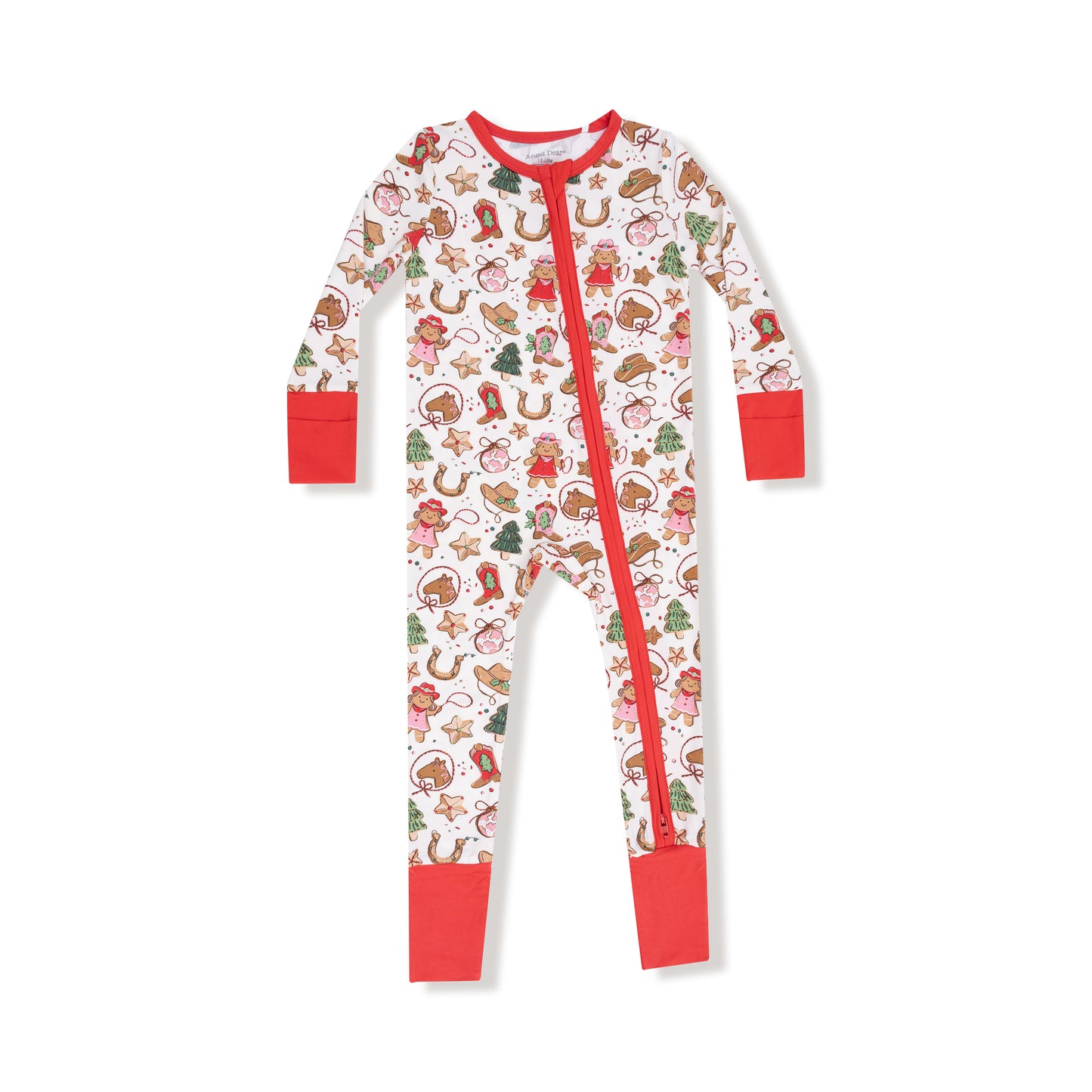 Convertible Romper in our  Cowgirl Christmas print from Angel Dear