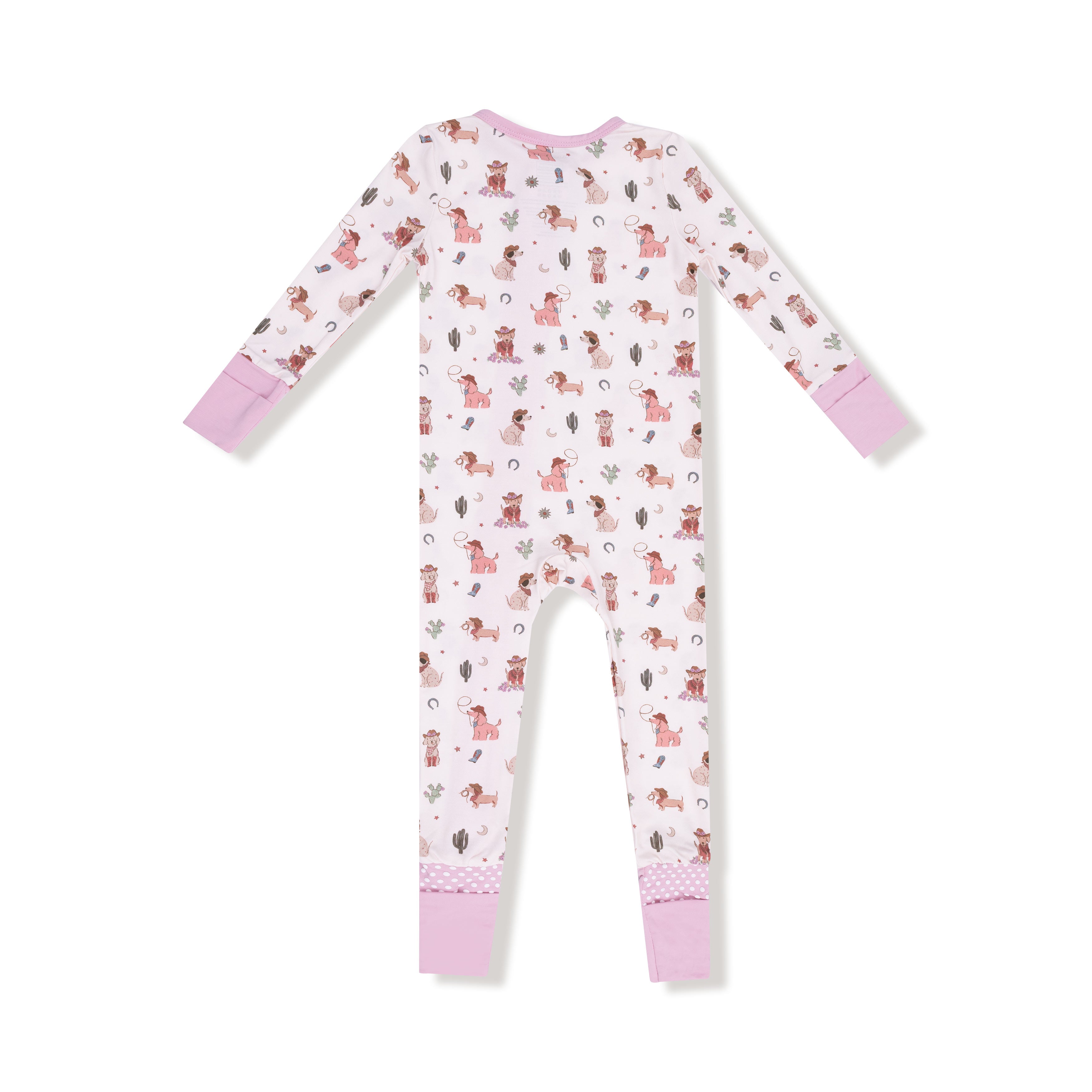 Convertible Romper in our  Cowgirl Dogs print from Angel Dear