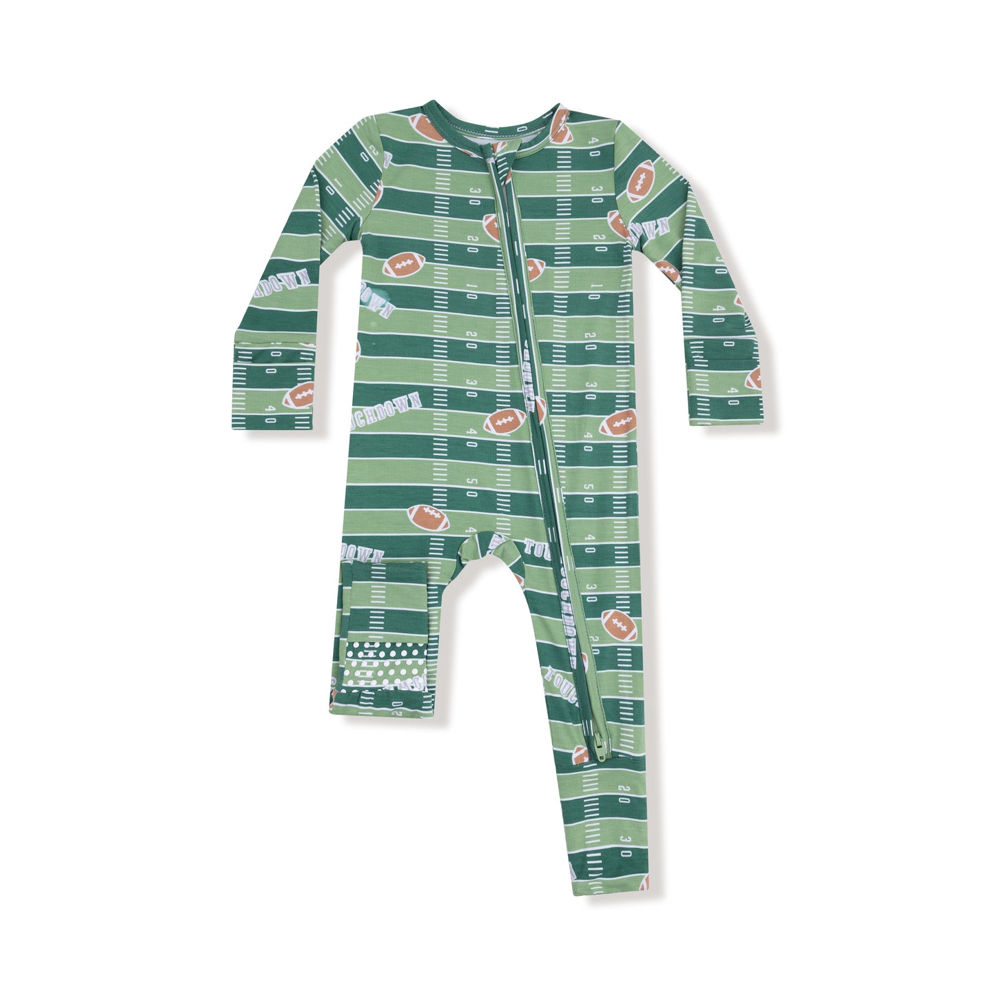 Convertible Romper in our  Football Field - Glow in the Dark print from Angel Dear