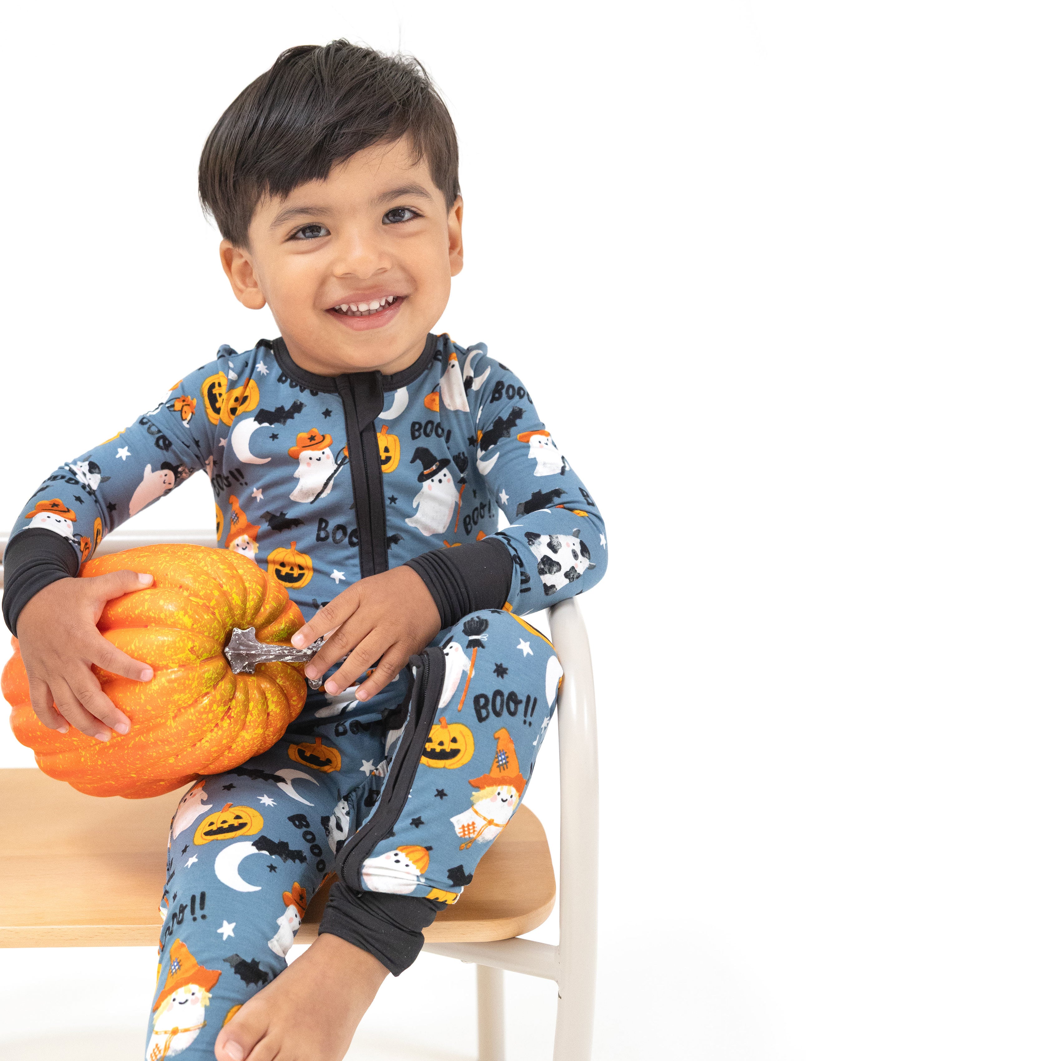 Convertible Romper in our  Costumed Ghosts - Glow In The Dark print from Angel Dear