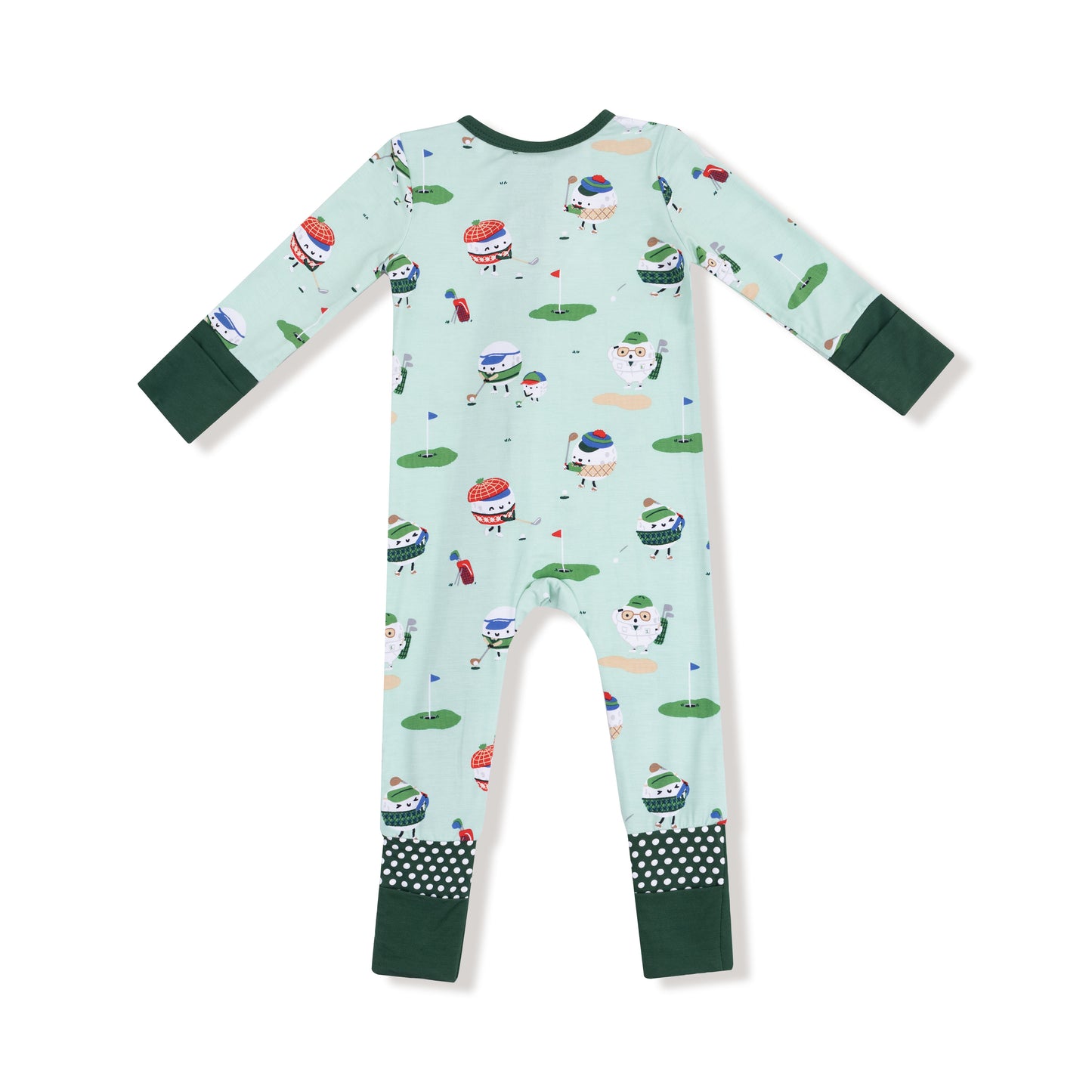 Convertible Romper in our  Golf Pros - Green print from Angel Dear