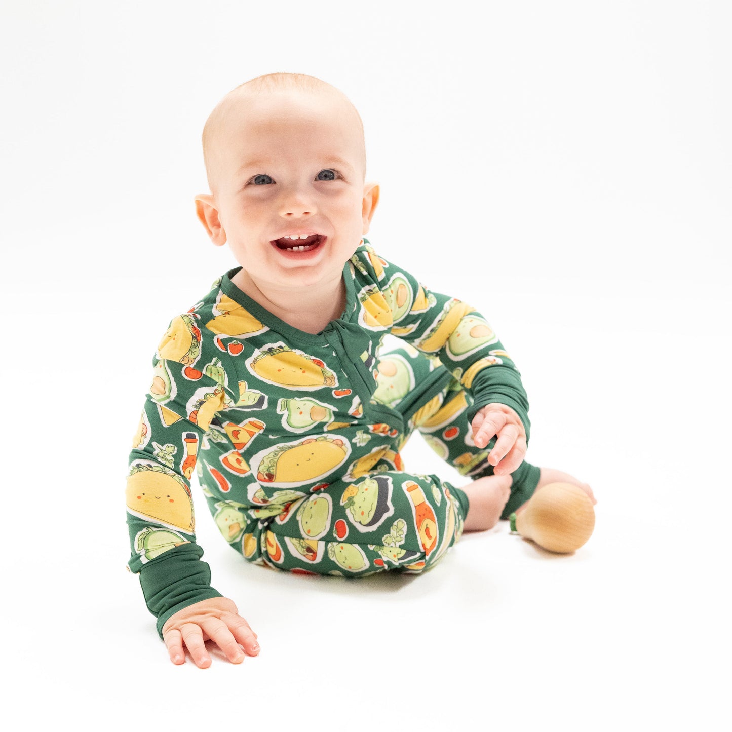 Convertible Romper in our  Happy Tacos print from Angel Dear