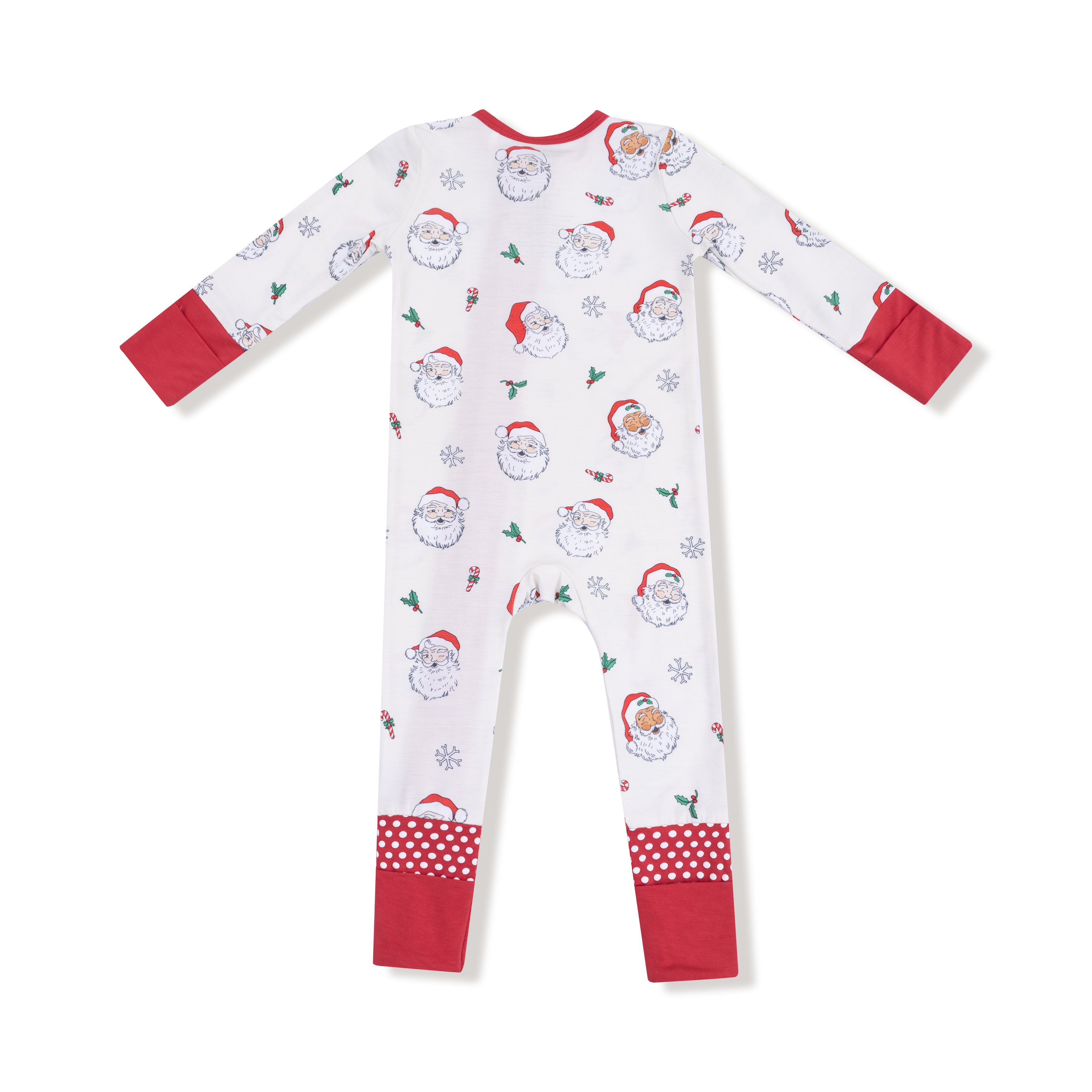 Convertible Romper in our  Vintage Santas print from Angel Dear