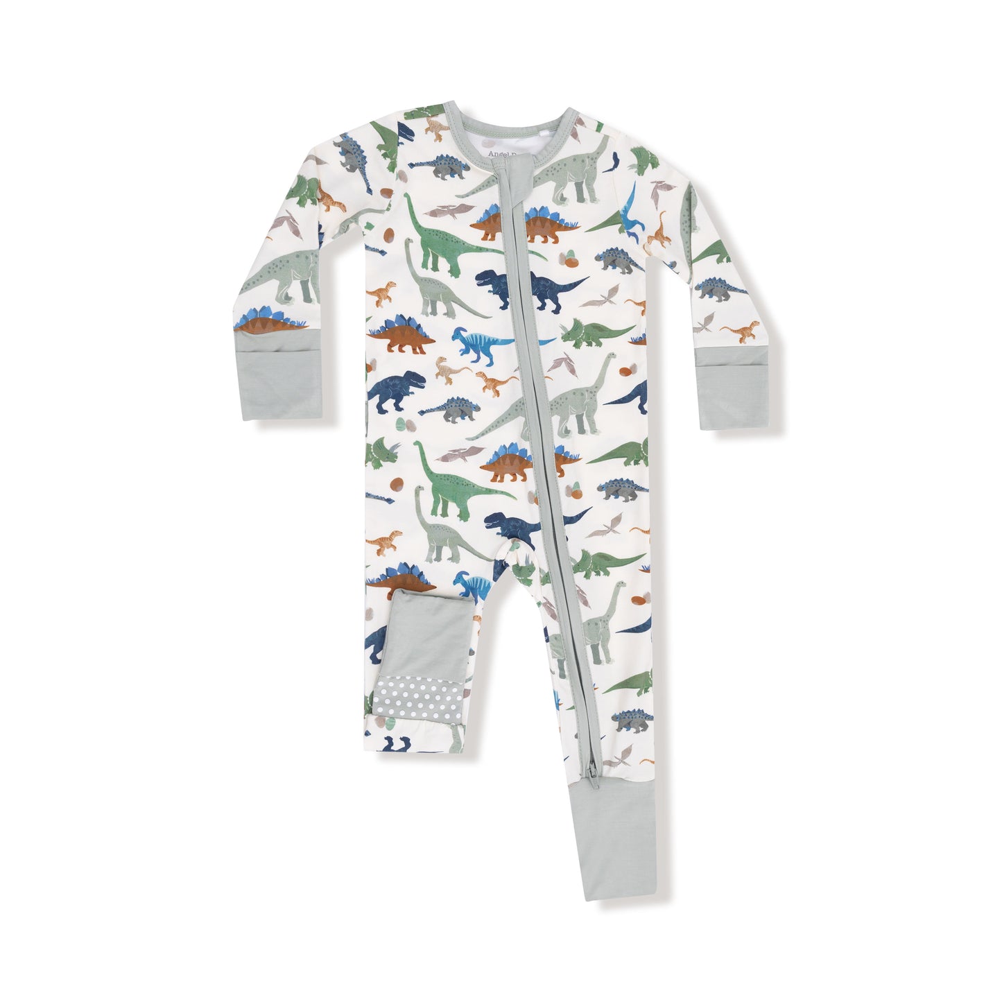 Convertible Romper in our  Washy Dinos print from Angel Dear