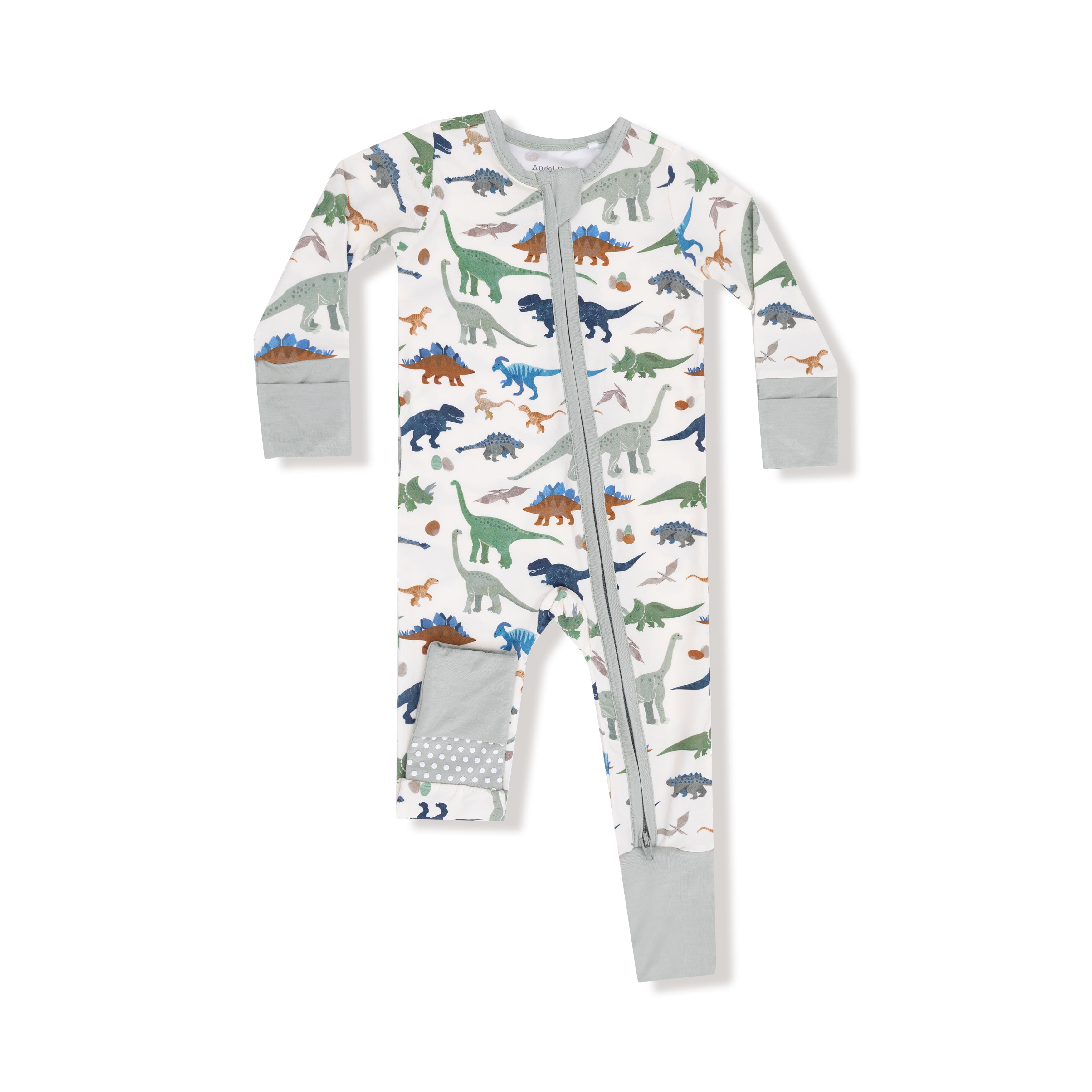 Convertible Romper in our  Washy Dinos print from Angel Dear