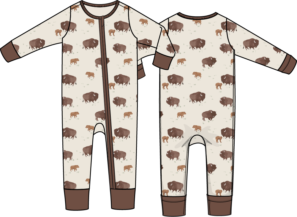 Romper with animal pattern on a white background