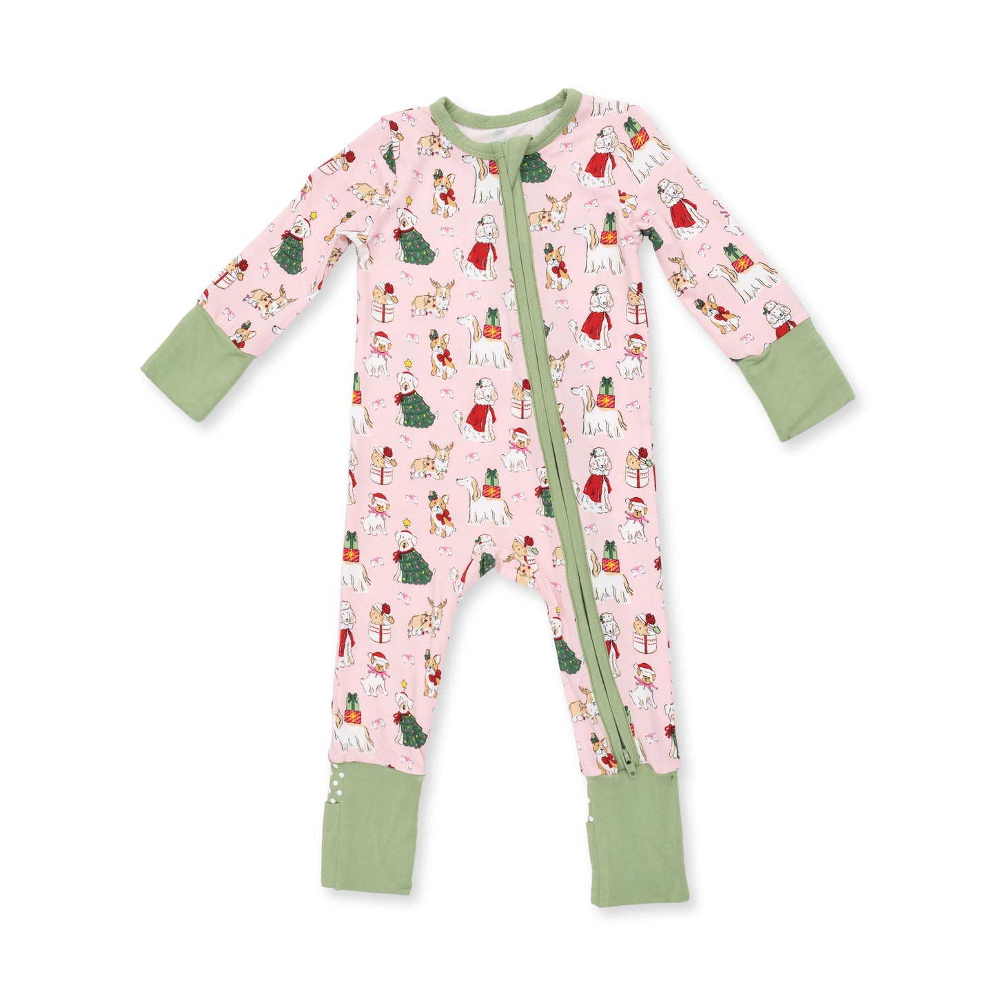 Christmas Dogs Pink - Convertible Romper