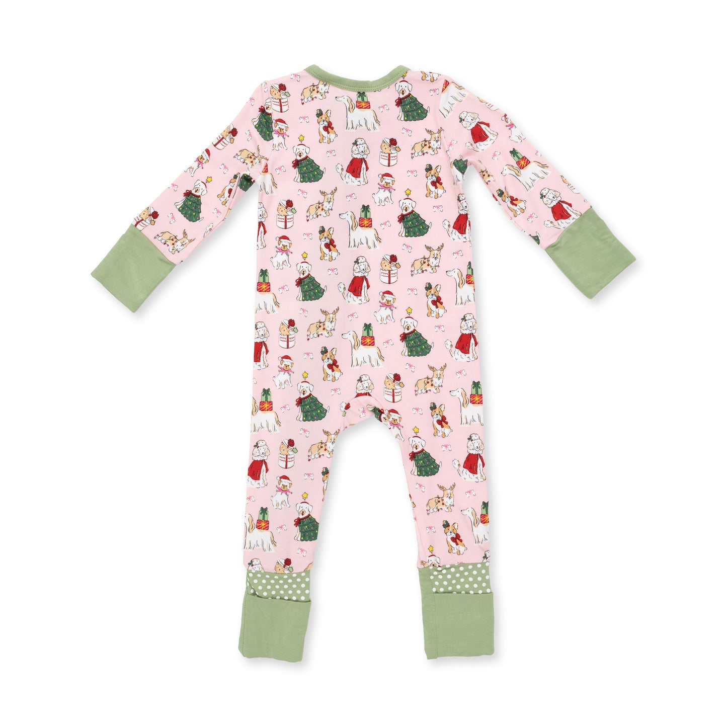 Christmas Dogs Pink - Convertible Romper