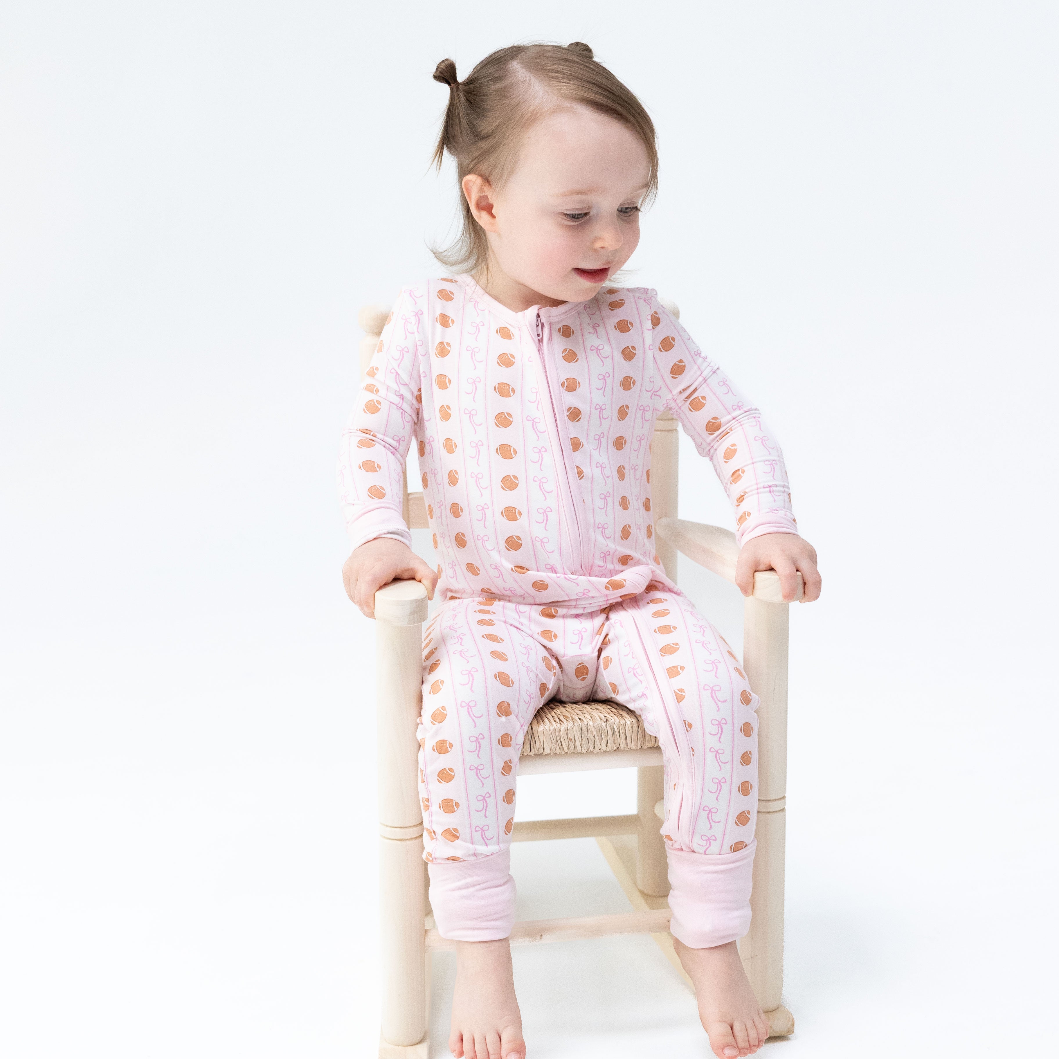 Football Bow Stripe - Convertible Romper