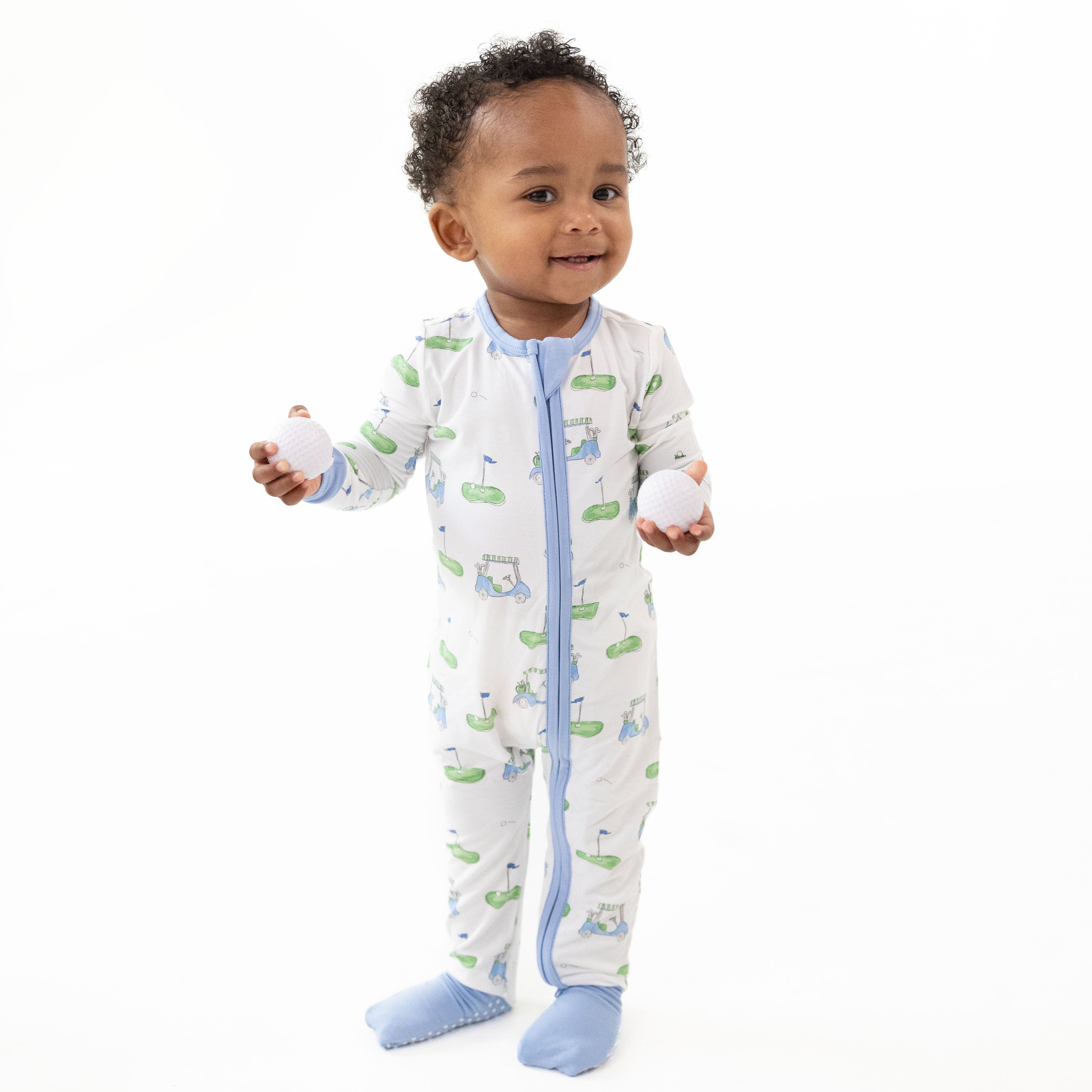 Golf Carts Blue - Convertible Romper