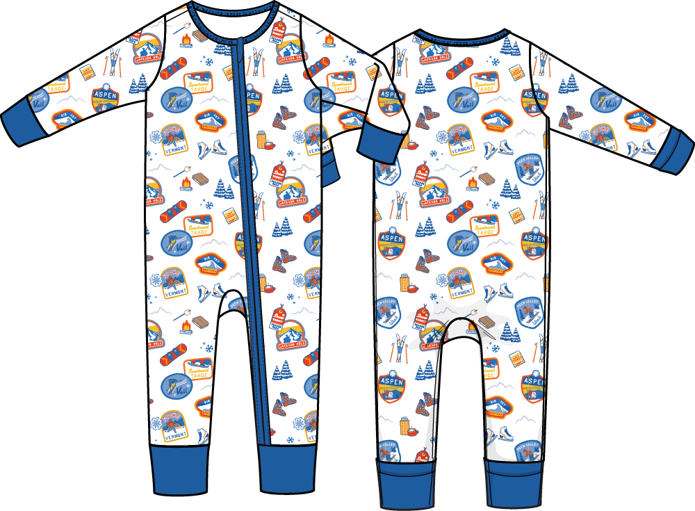 Vintage Ski Patches - Convertible Romper