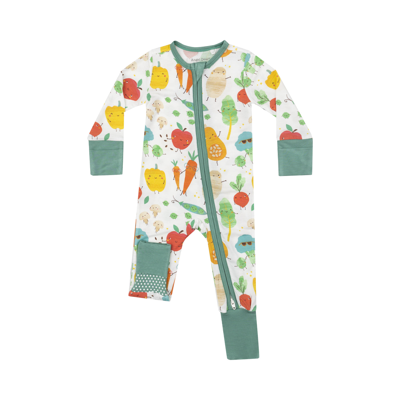 2 Way Zipper Romper - Fall Veggies-Angel Dear