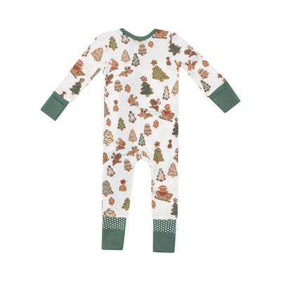 2 Way Zipper Romper - Gingerbread Sleigh Ride-Angel Dear