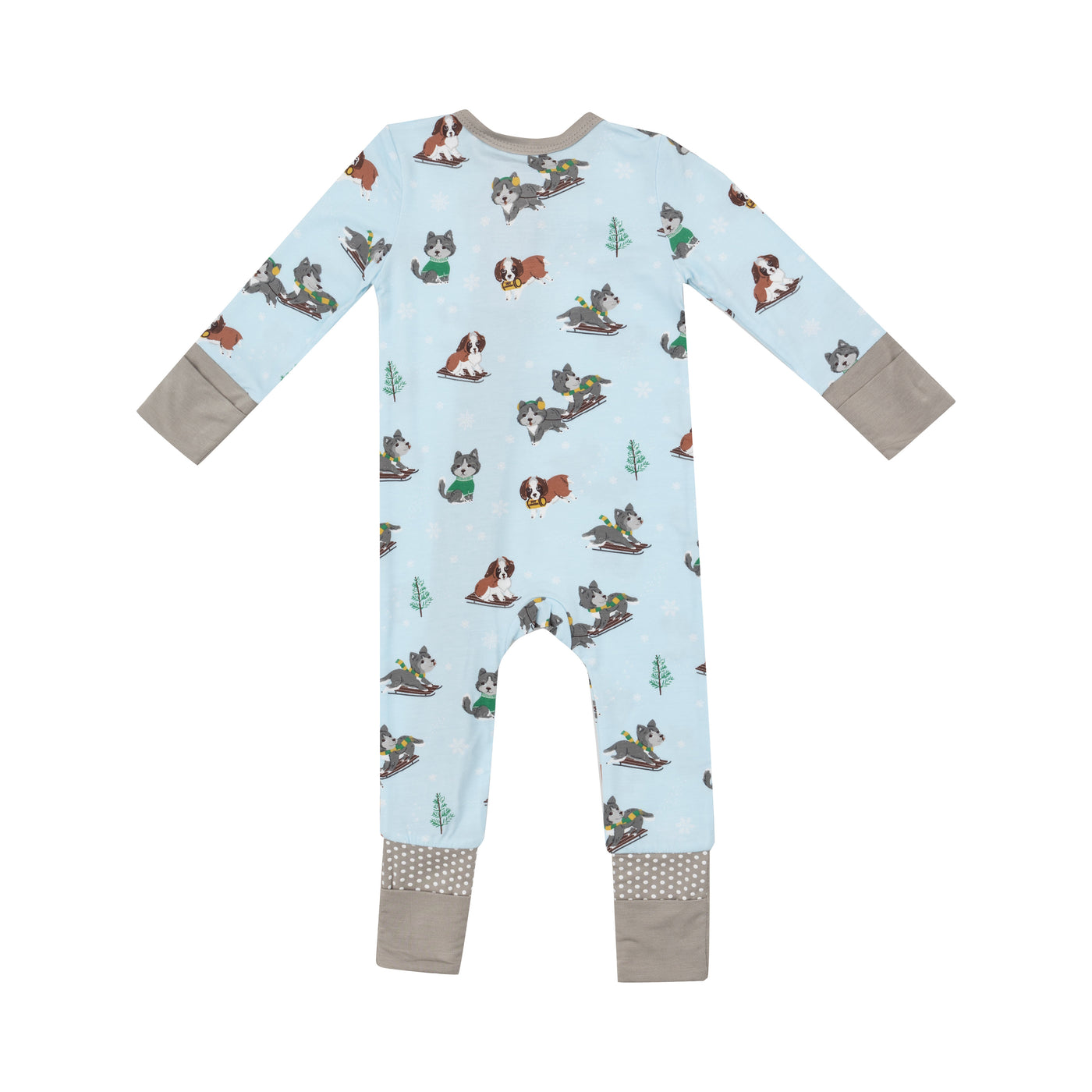 2 Way Zipper Romper - Mush Puppies