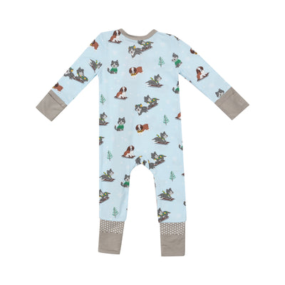 2 Way Zipper Romper - Mush Puppies