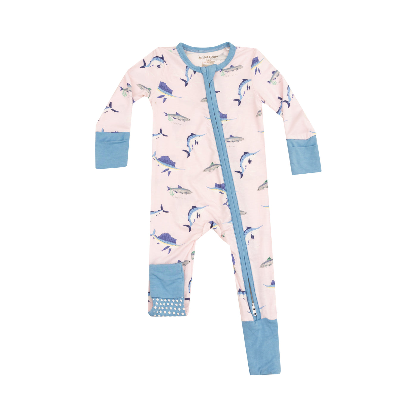 2 Way Zipper Romper - Deep Sea Fishing Pink