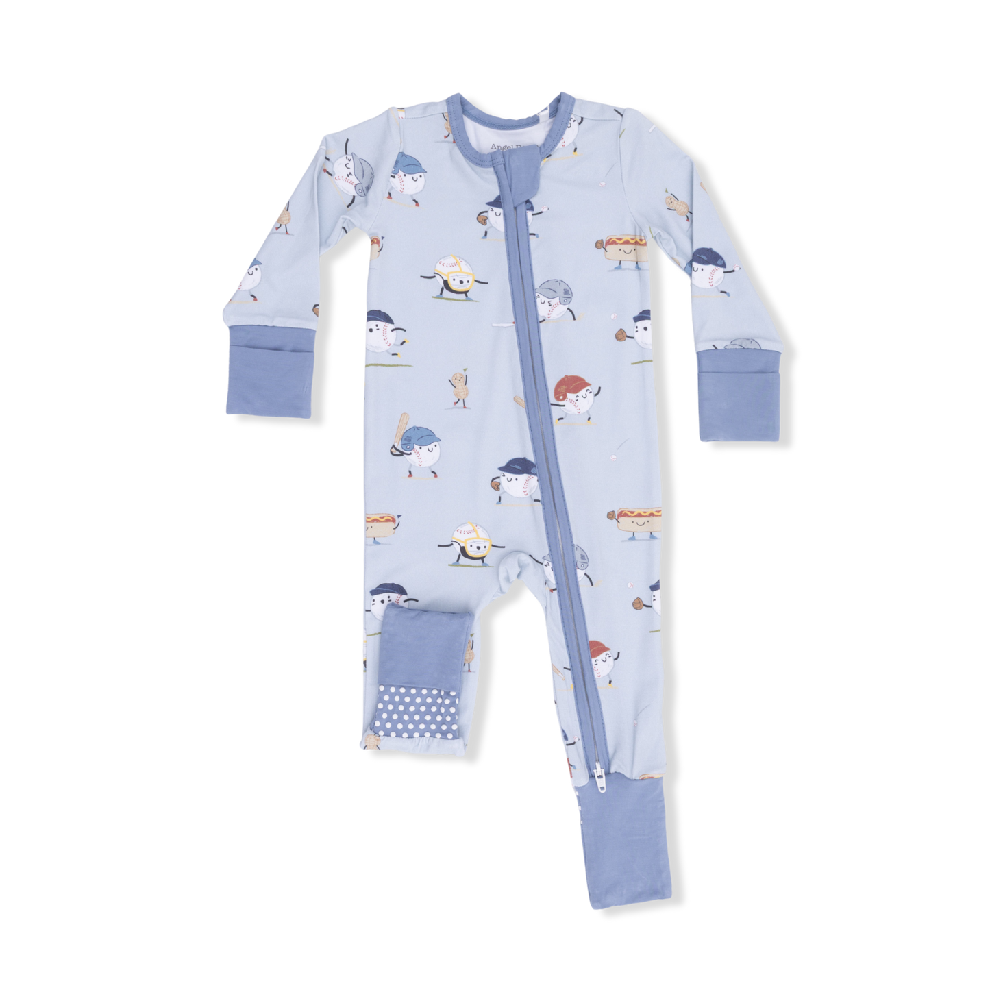 Baseballs Playing Baseball - Convertible Romper-Angel Dear