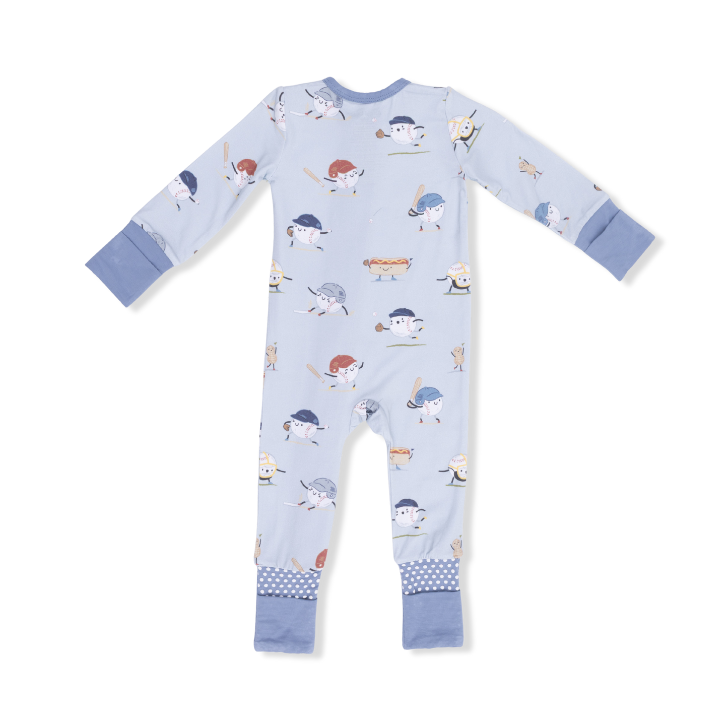 Baseballs Playing Baseball - Convertible Romper-Angel Dear