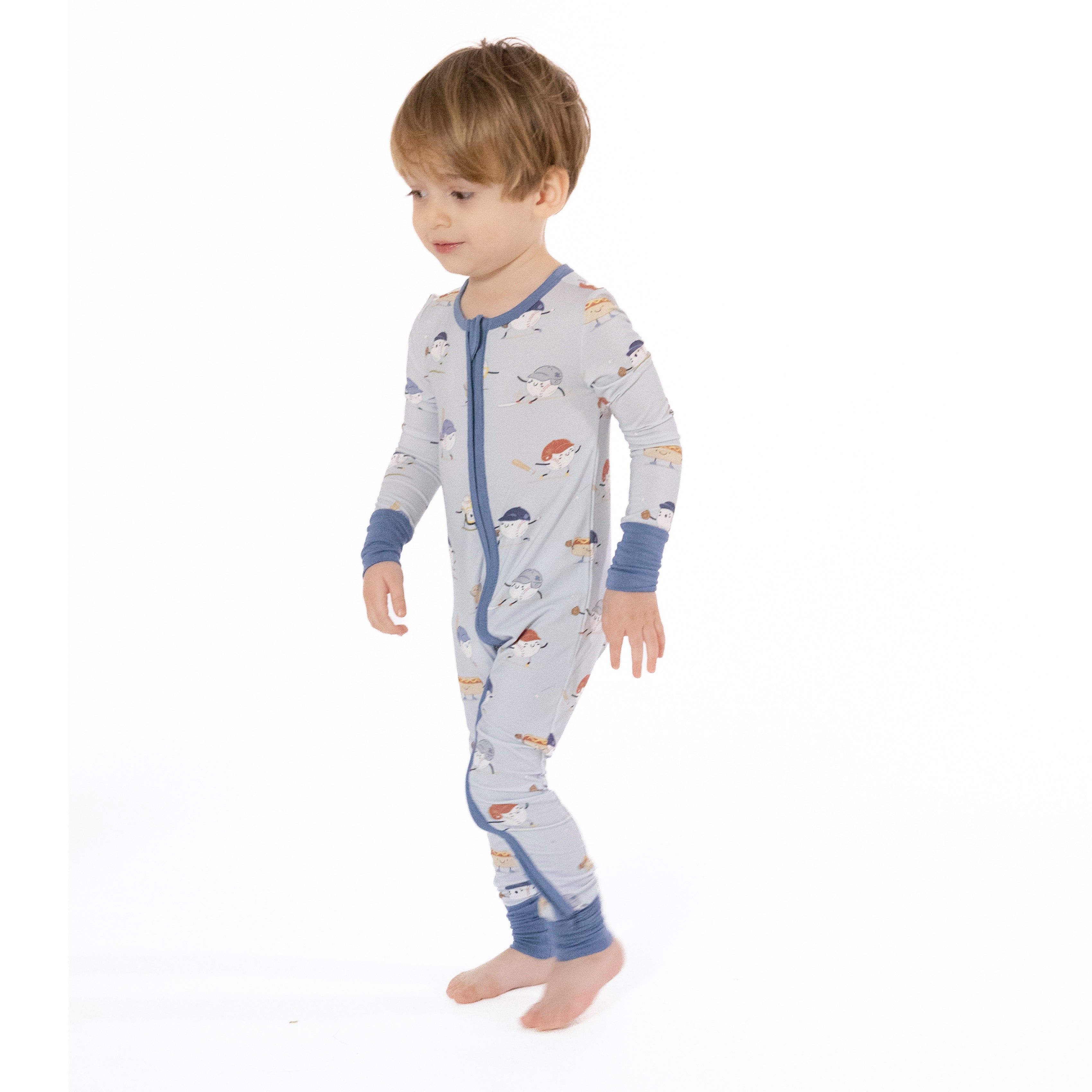 Baseballs Playing Baseball - Convertible Romper-Angel Dear