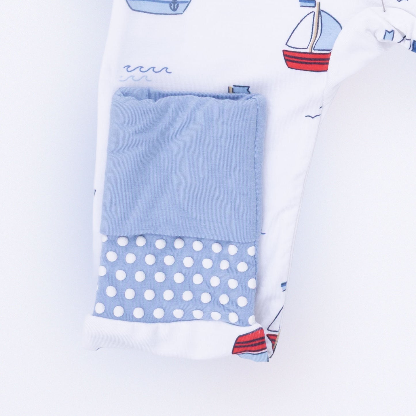 Bubbly Sailboats Blue - Convertible Romper-Angel Dear