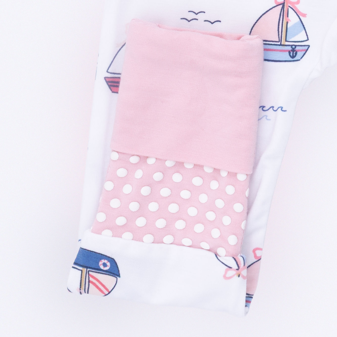 Bubbly Sailboats Pink - Convertible Romper-Angel Dear