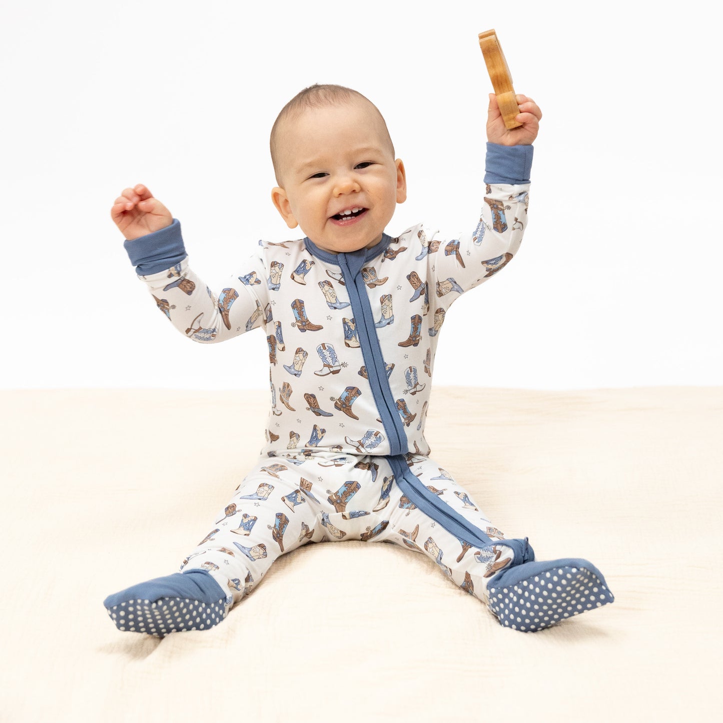 Cowboy Boots - Convertible Romper-Angel Dear