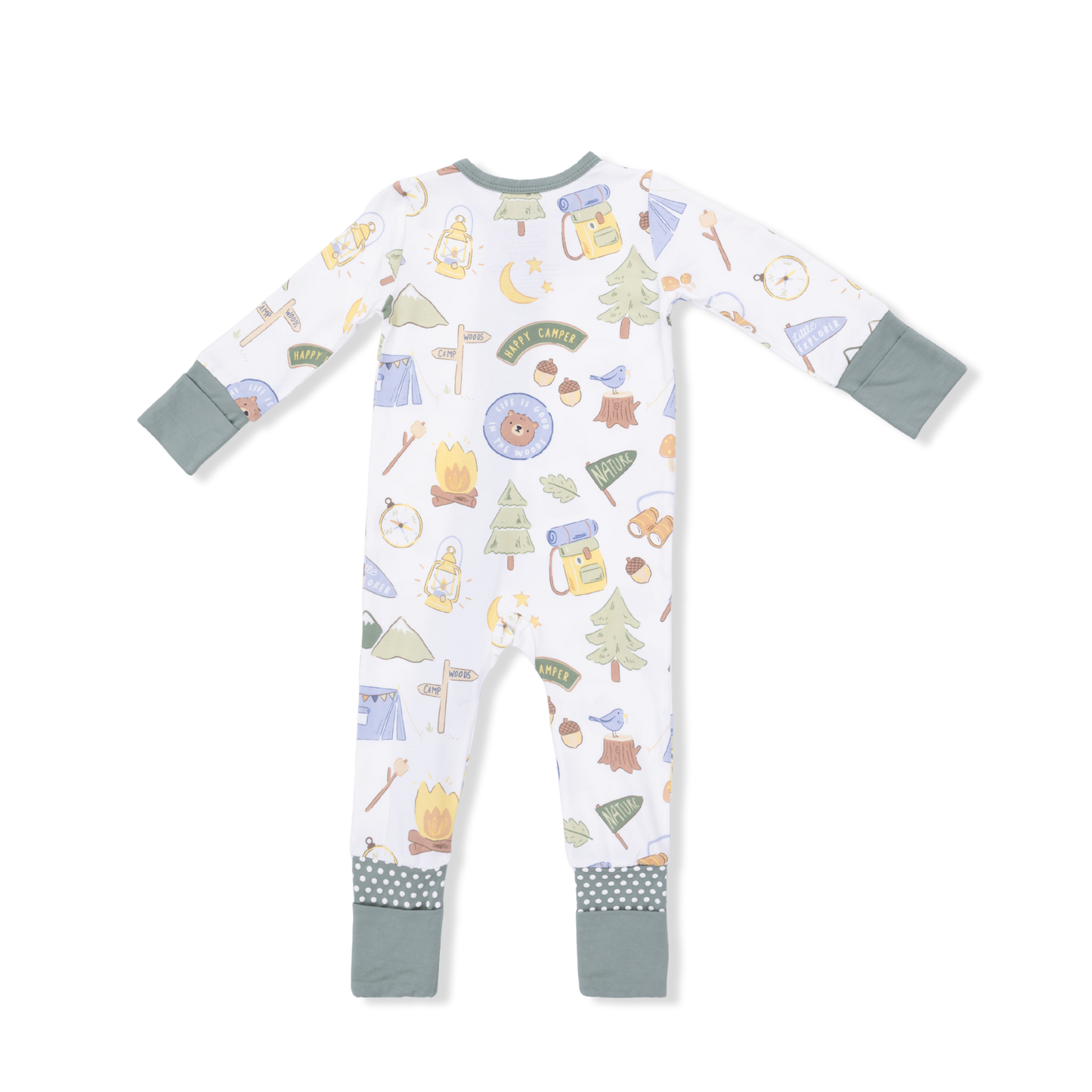 Camping Blue - Convertible Romper-Angel Dear