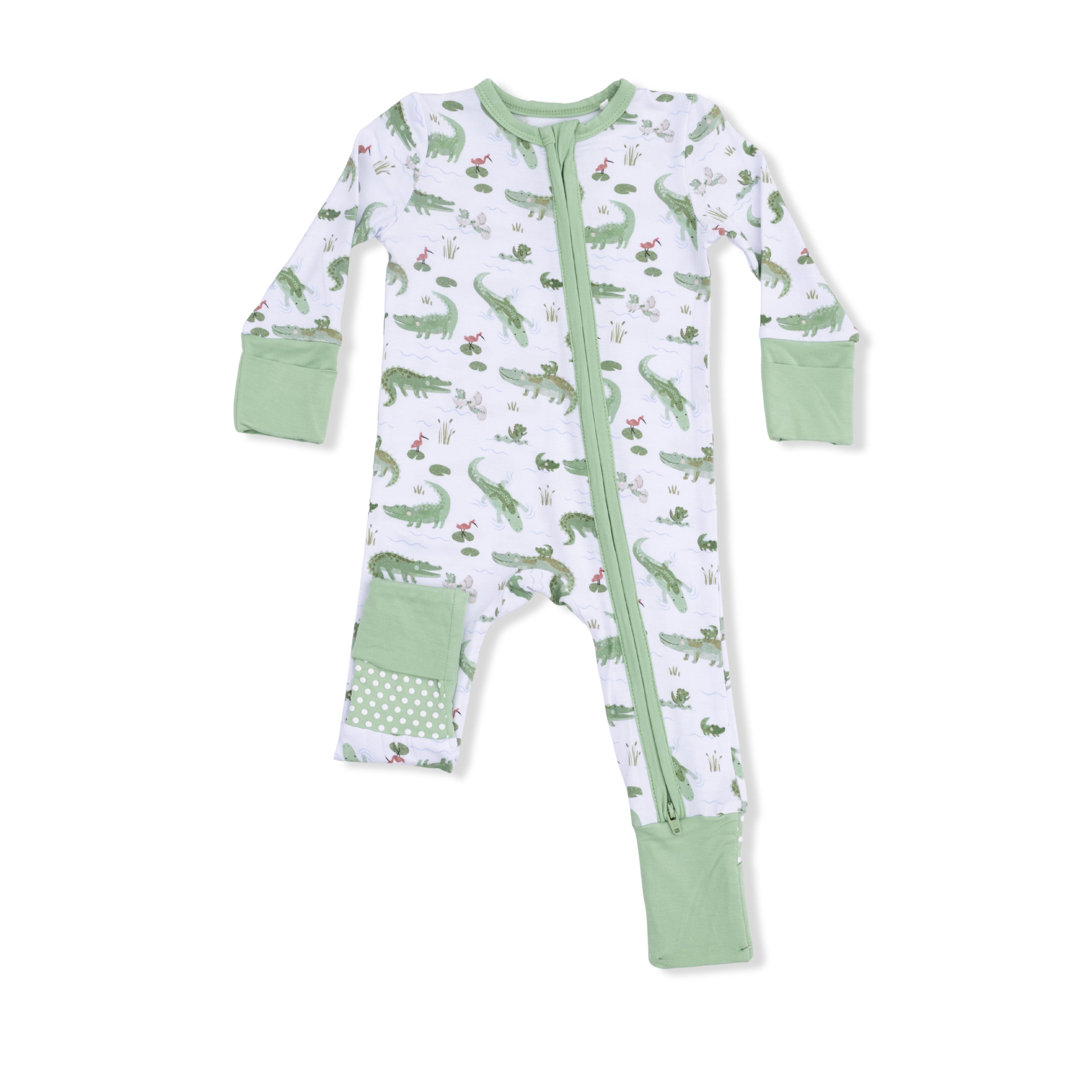 Crayon Alligators - Convertible Romper & Swaddle Blanket Set-Angel Dear