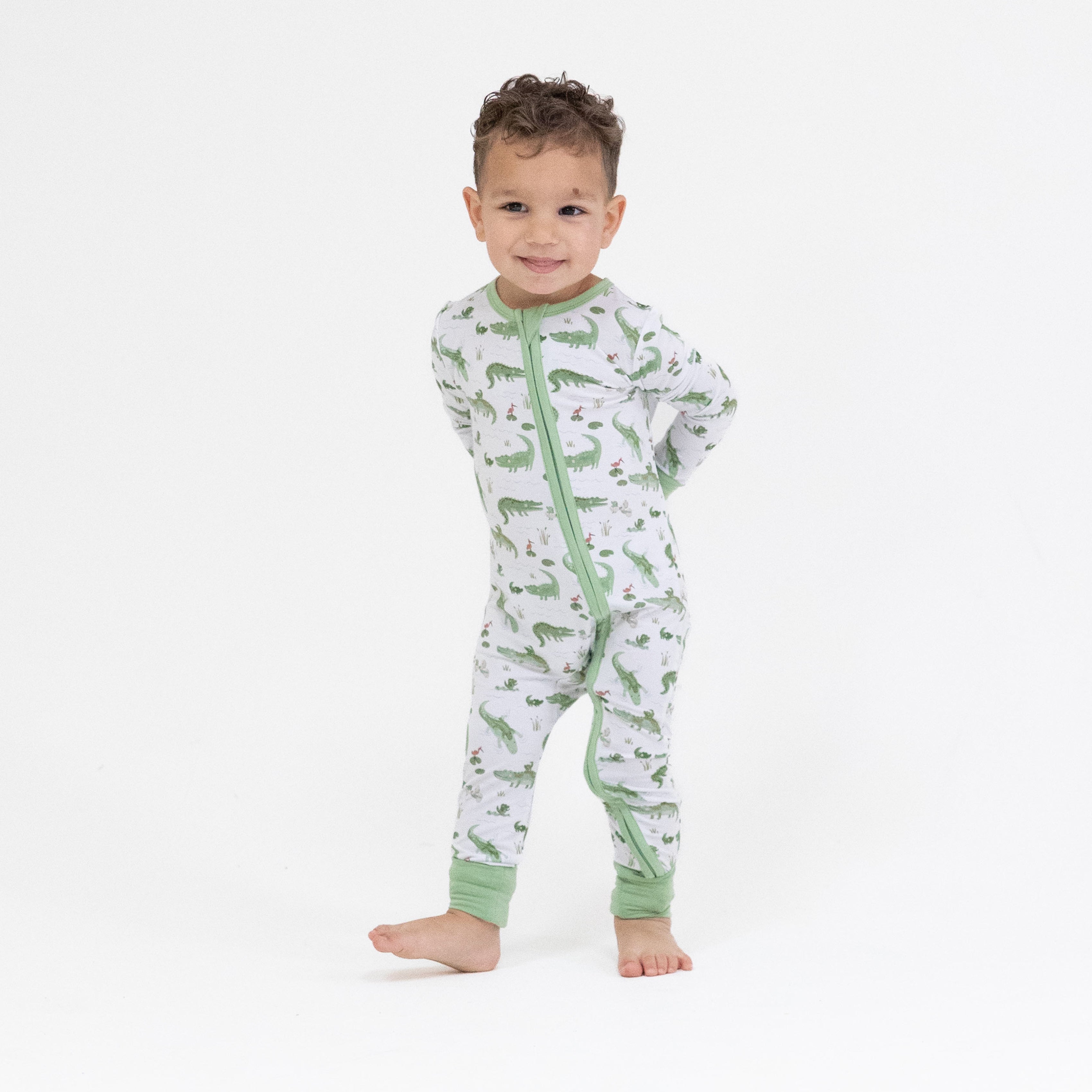 Crayon Alligators - Convertible Romper-Angel Dear