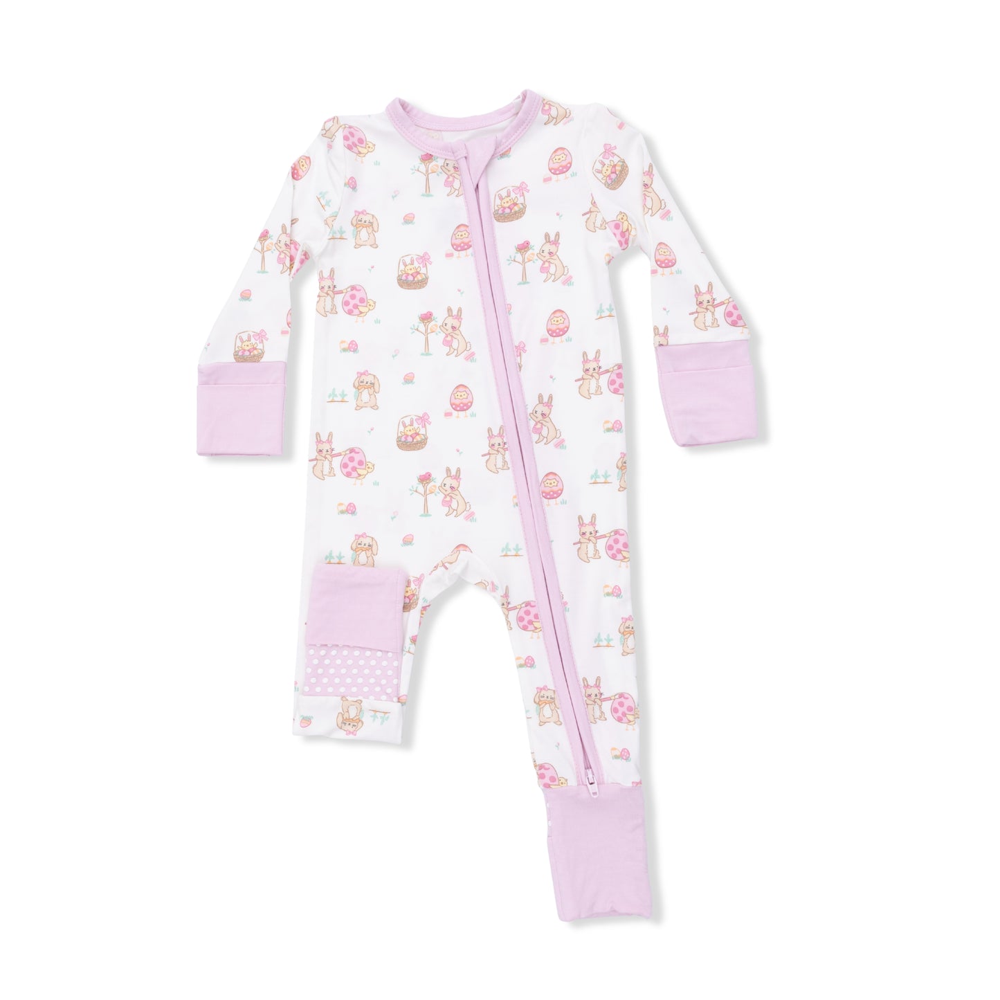 Easter Egg Hunt Pink - Convertible Romper-Angel Dear