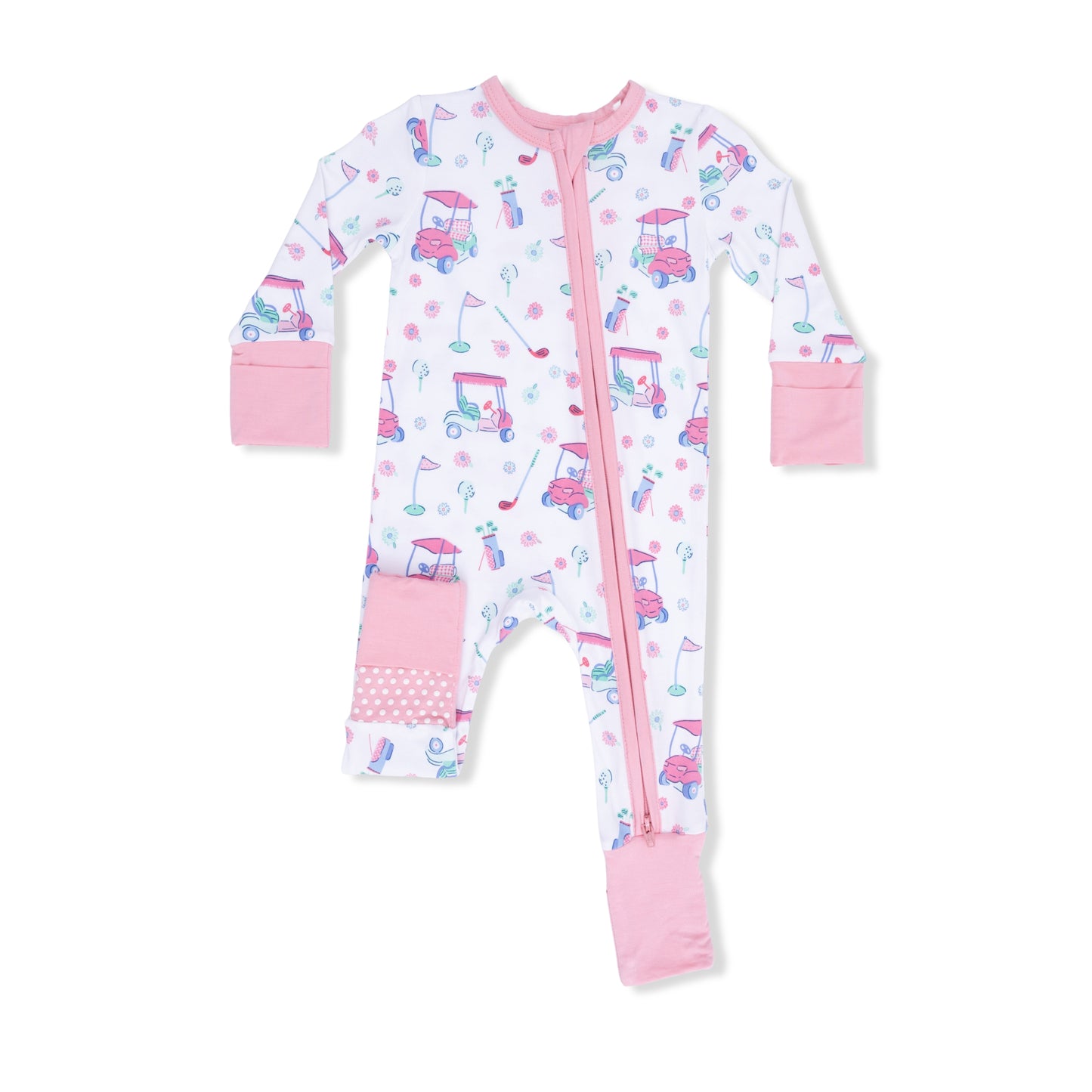 Golf Carts and Flowers - Convertible Romper-Angel Dear