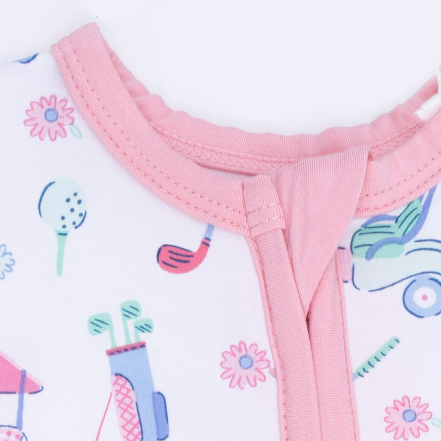 Golf Carts and Flowers - Convertible Romper-Angel Dear